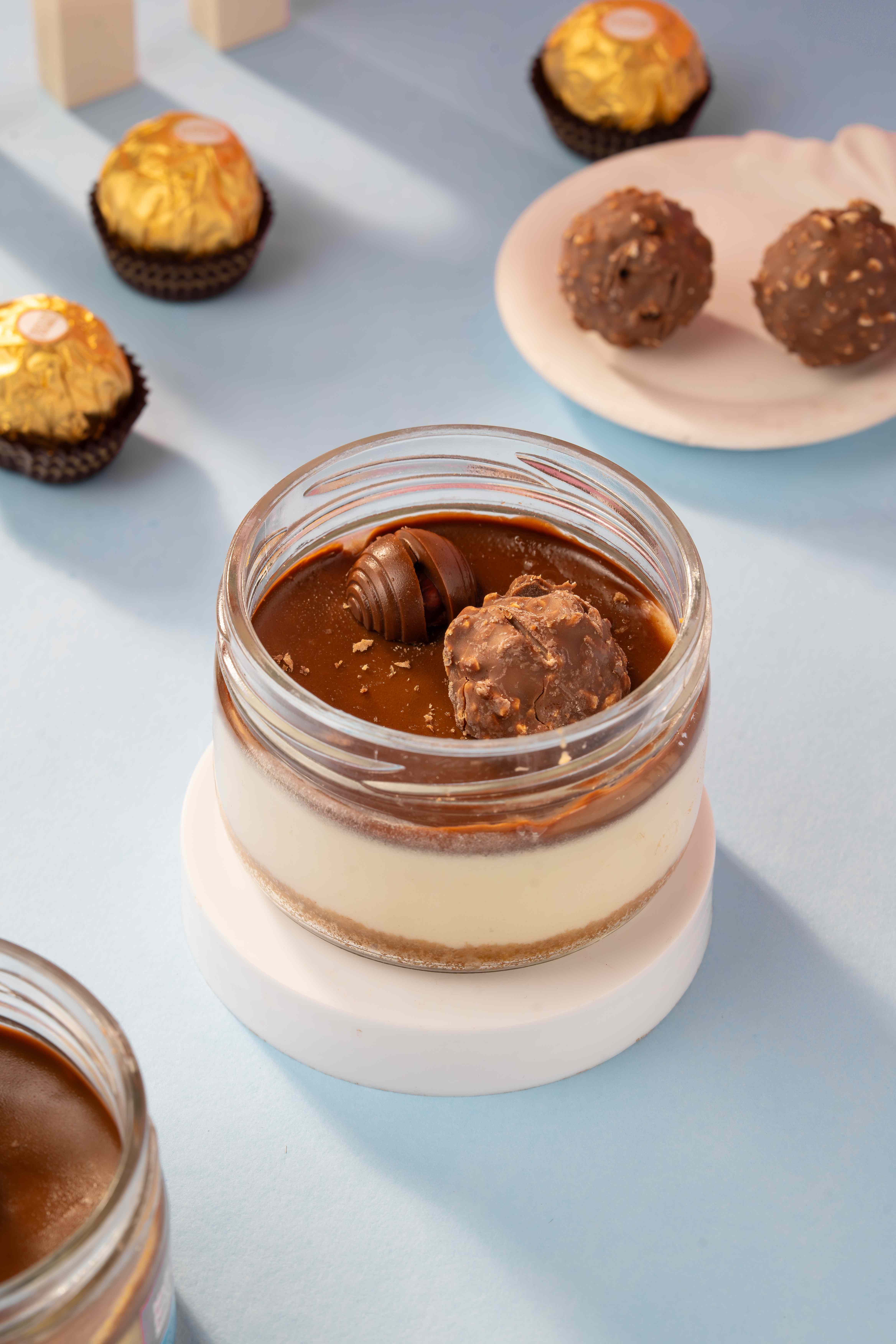 Ferrero Rochers Cheesecake Jar