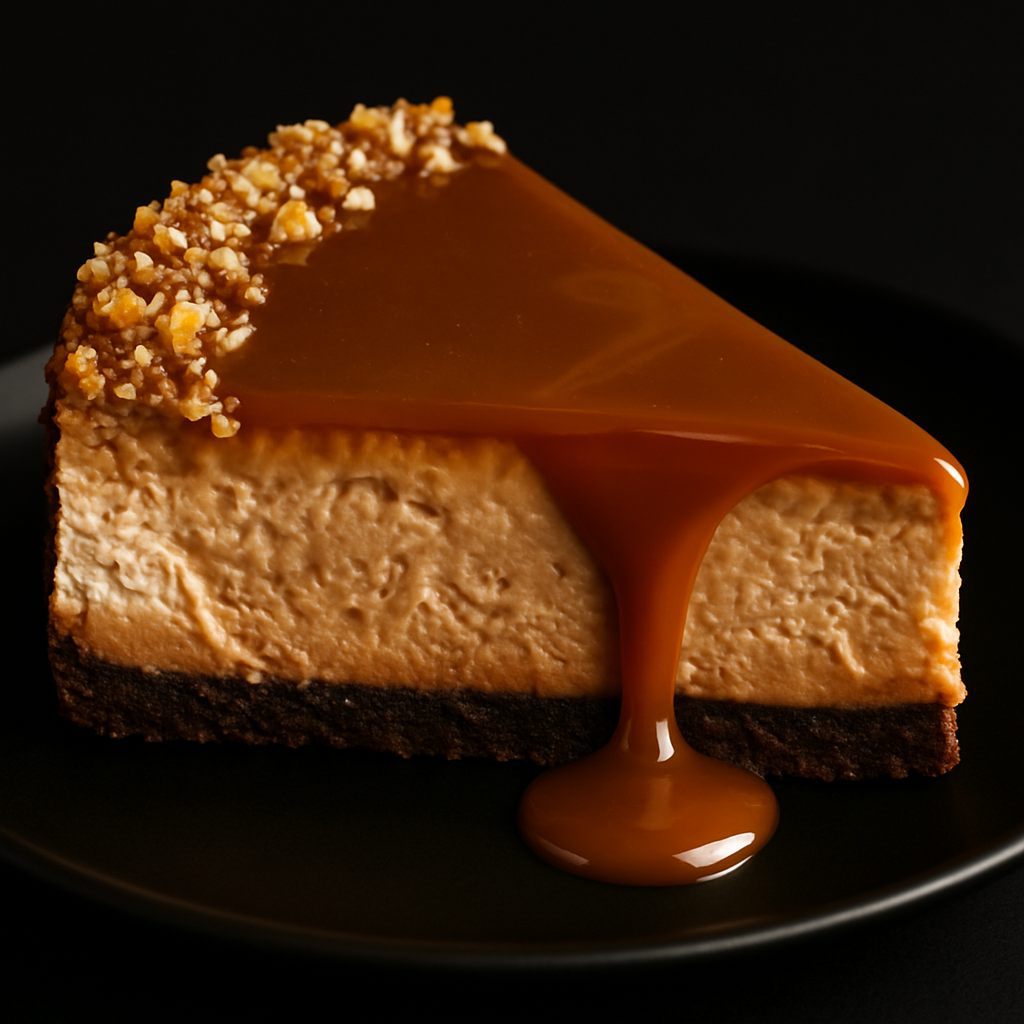 Coffee Caramel Cheesecake Slice