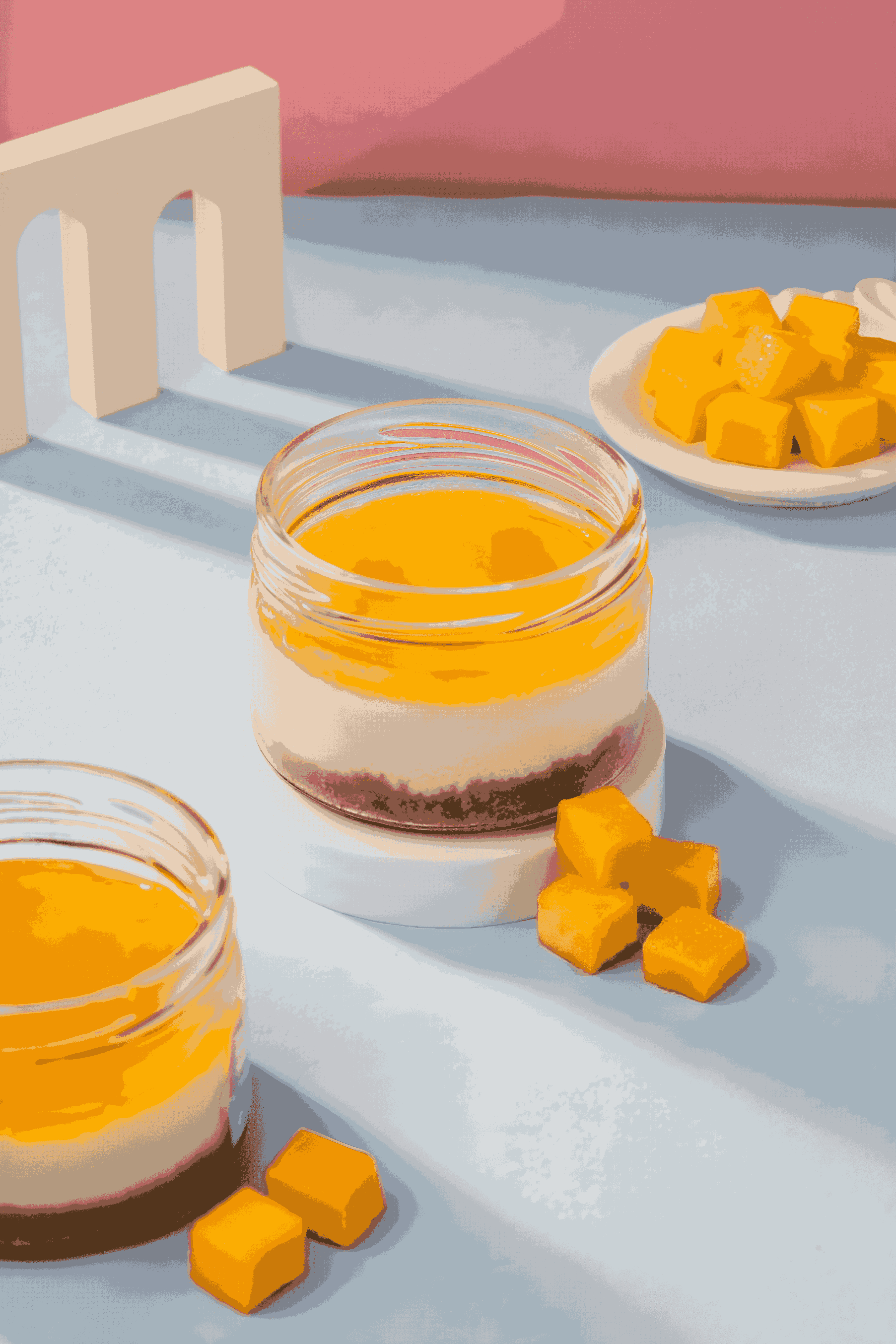Mango Cheesecake Jar