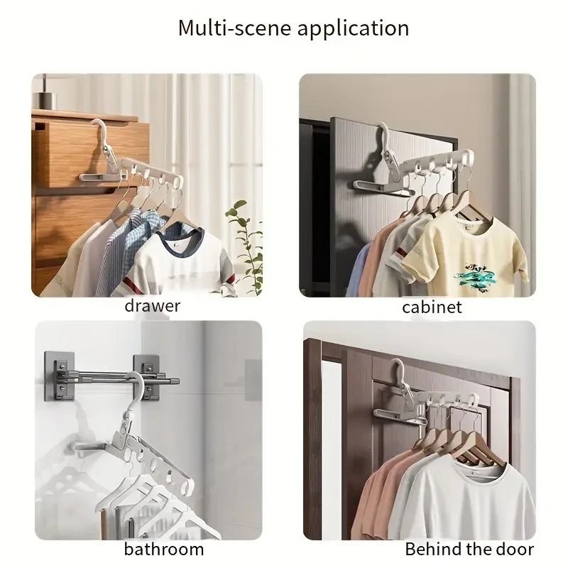 Foldable Multi-Hole Clothes Hanger