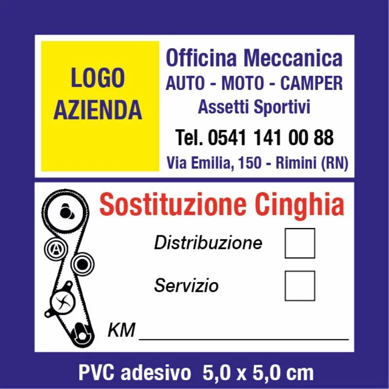 Adesivo Sostituzione Cinghia/Clima