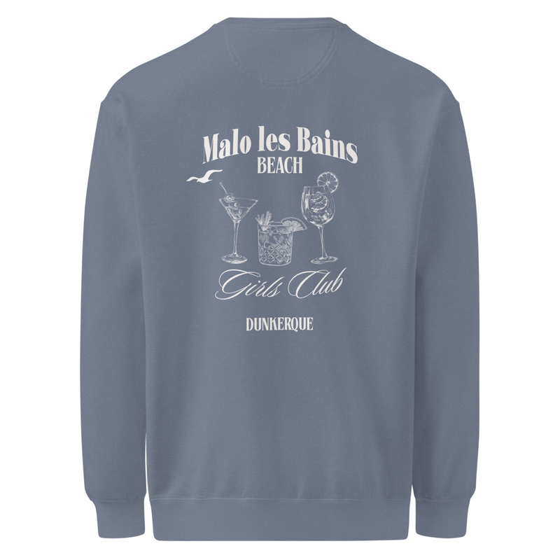 Girls Club Malo Beach Dunkerque SPRITZ sweatshirt Typo Ivory back