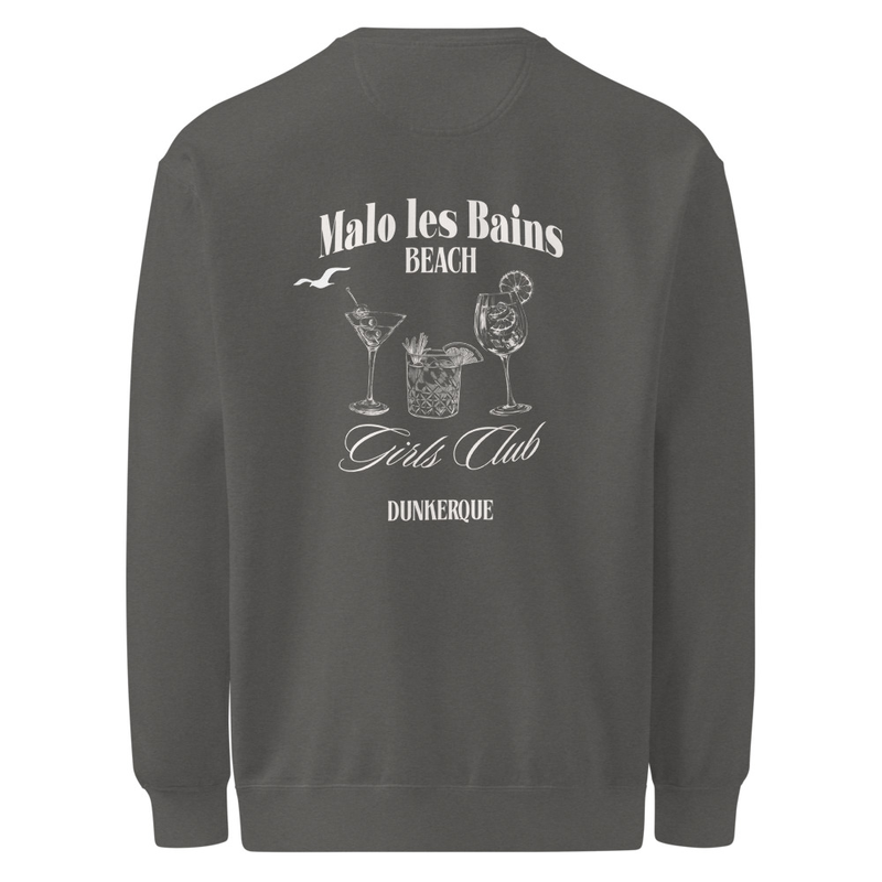 Girls Club Malo Beach Dunkerque SPRITZ sweatshirt Typo Ivory back