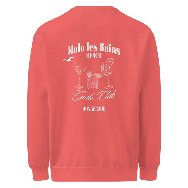 Girls Club Malo Beach Dunkerque SPRITZ sweatshirt Typo Ivory back