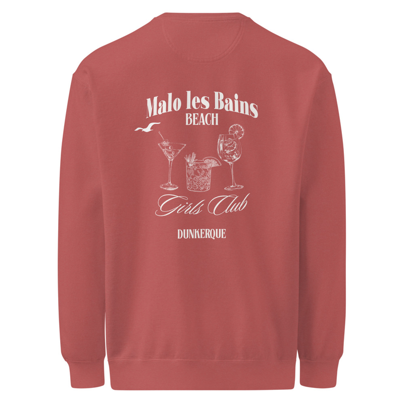 Girls Club Malo Beach Dunkerque SPRITZ sweatshirt Typo Ivory back