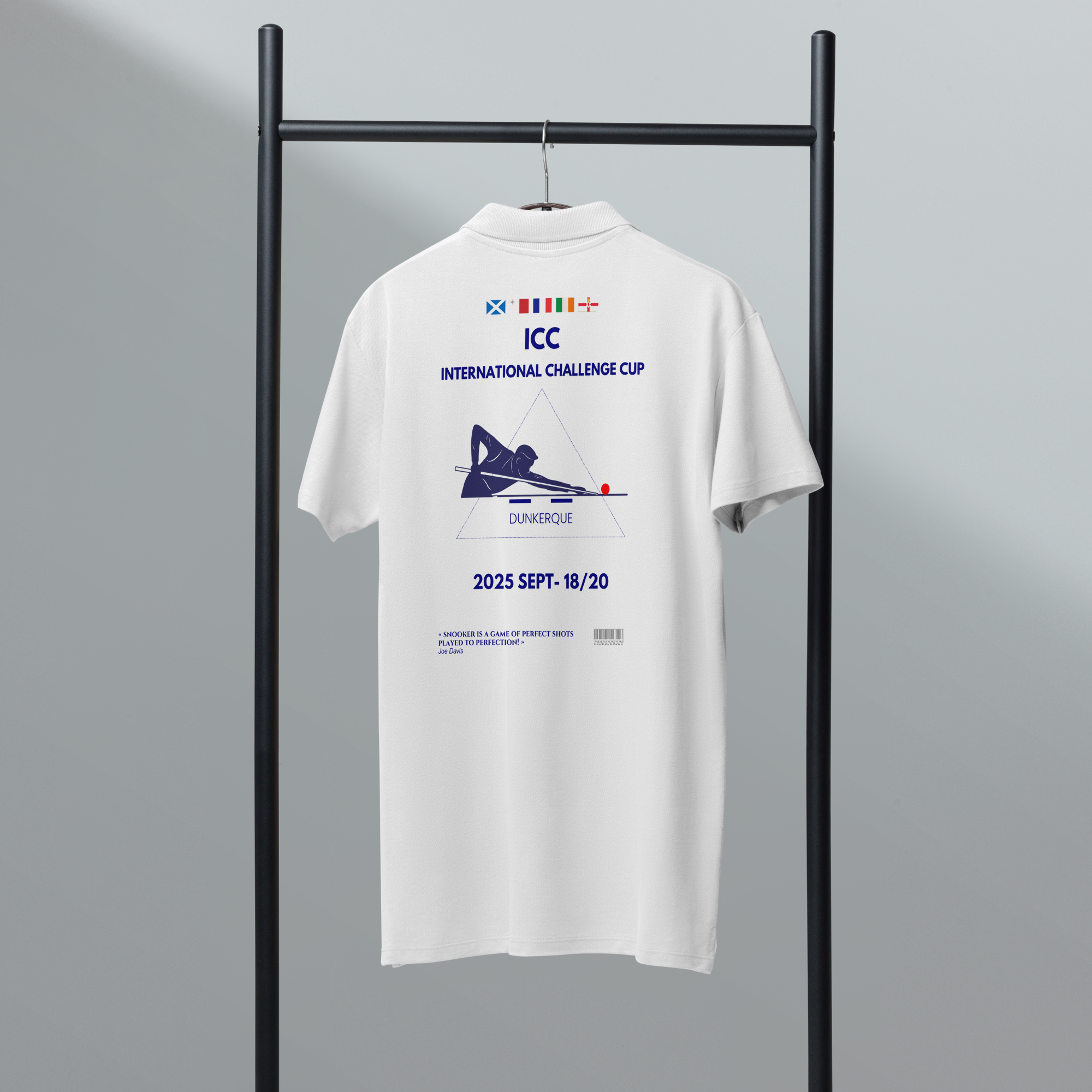 Polo ICC International Challenge Cup 2025 -impression avant + arrière -front + Back print) Edition spéciale
