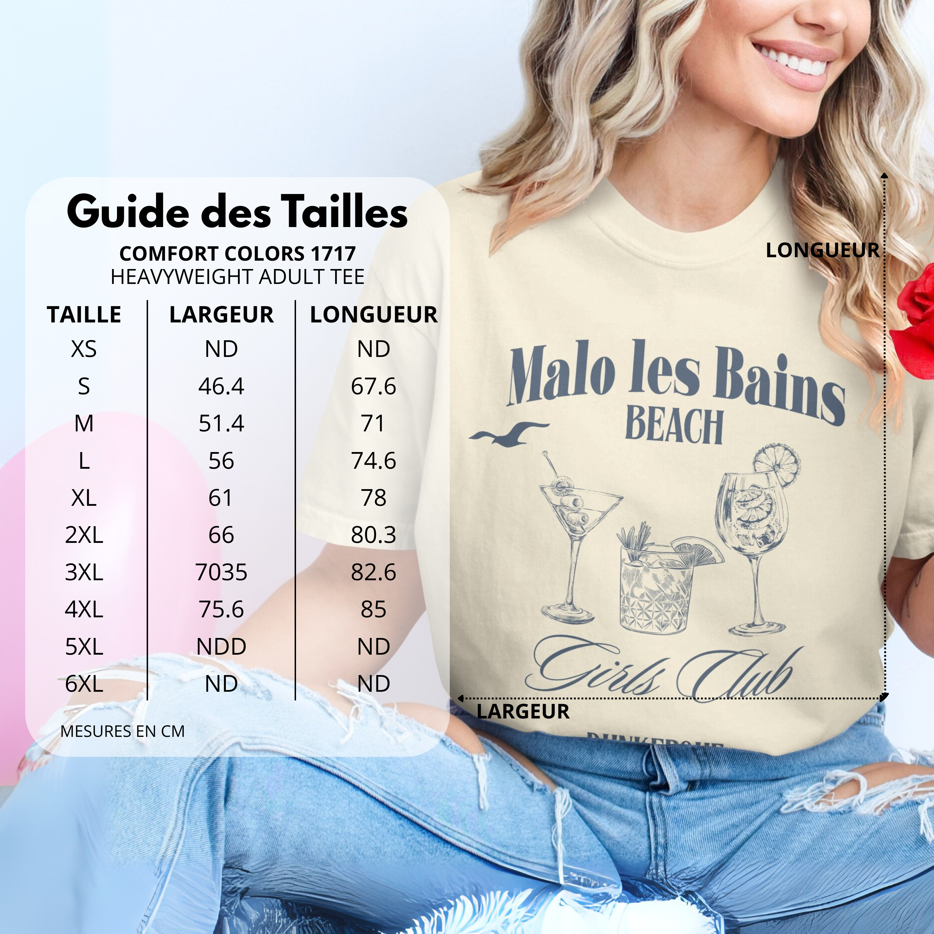 T-shirt Malo les Bains "Spritz" inspirations - impression avant (couleur Moss)