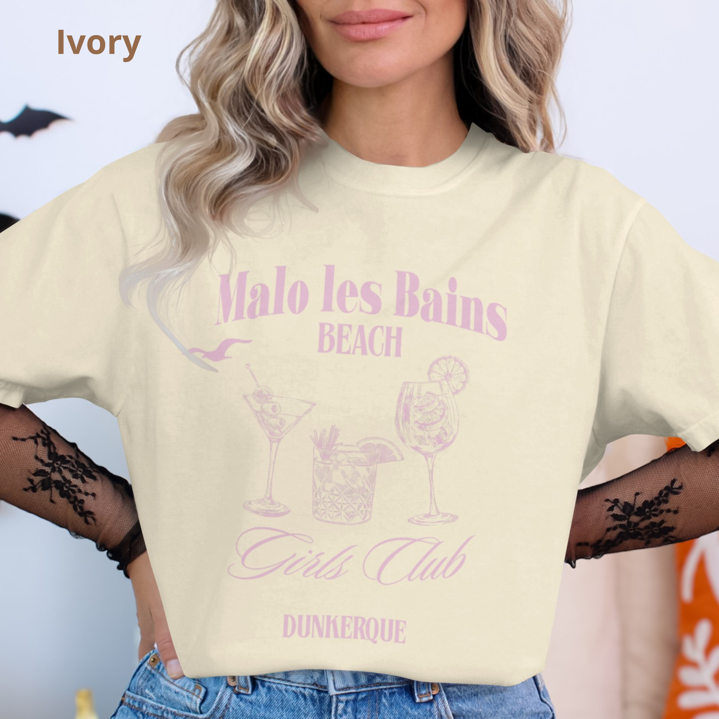 T-shirt Malo les Bains "Spritz" inspirations - impression avant (couleur Rose/Pink)
