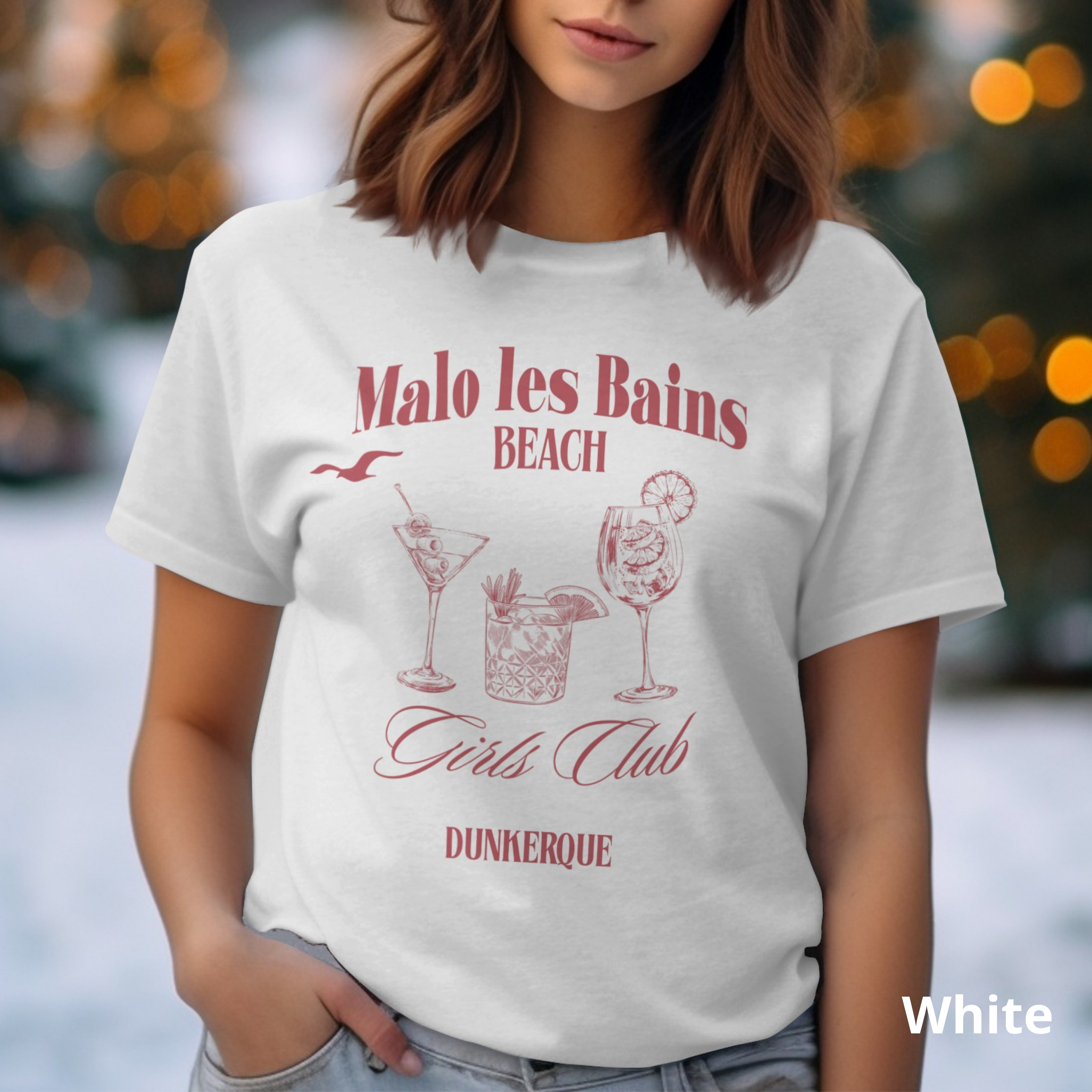 T-shirt Malo les Bains "Spritz" inspirations - impression avant (couleur Rouge/Red)