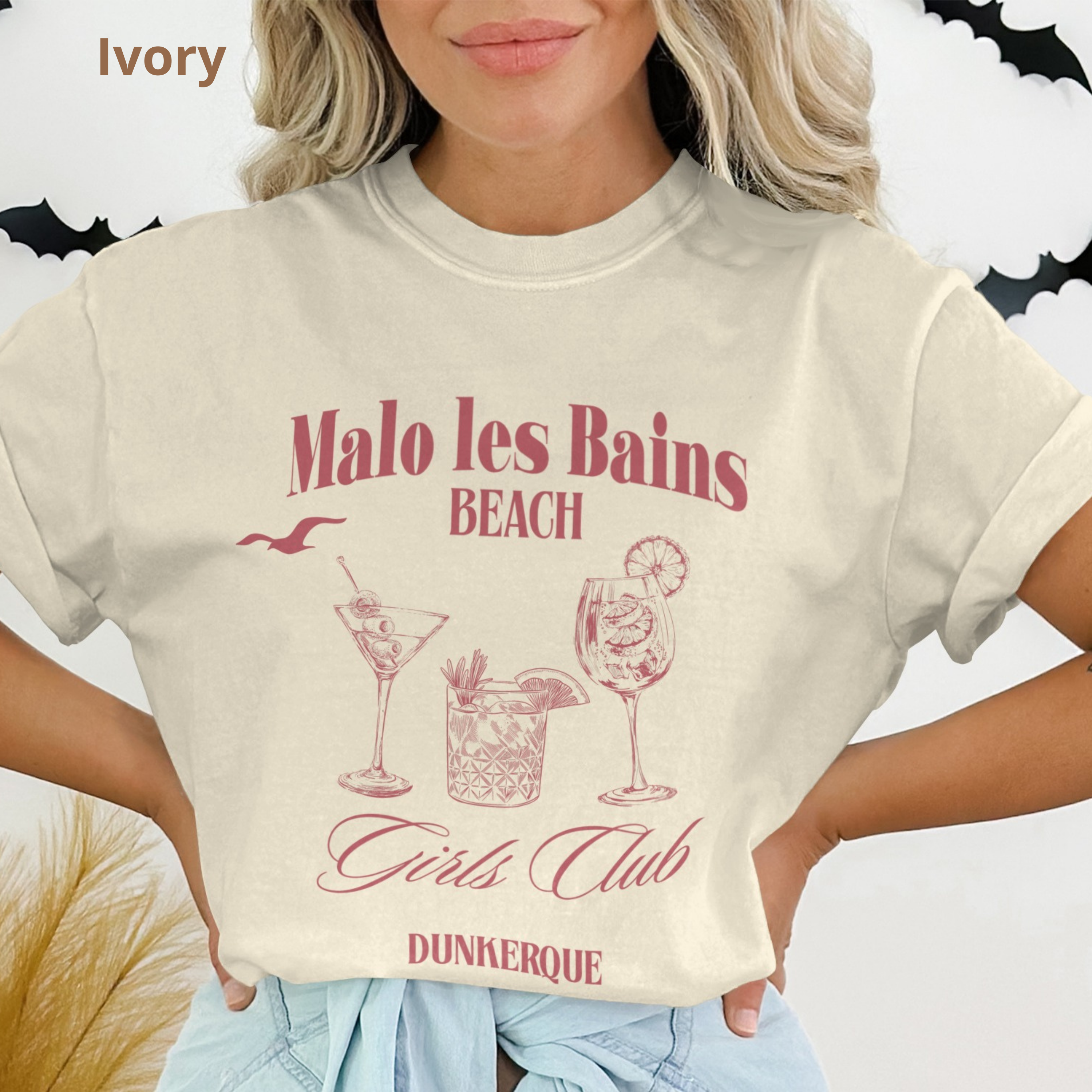 T-shirt Malo les Bains "Spritz" inspirations - impression avant (couleur Rouge/Red)