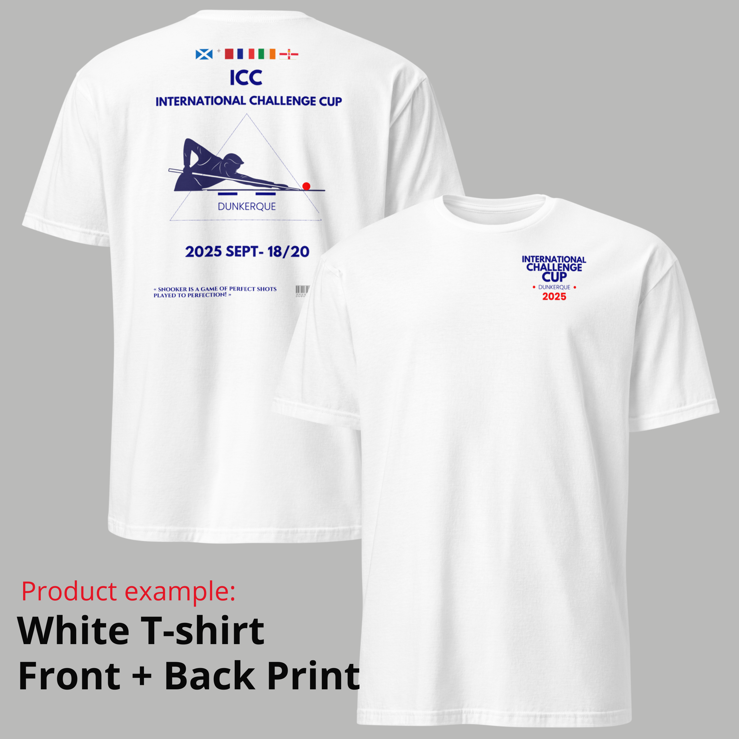 T-shirt ICC International Challenge Cup 2025 - Front + Back Print