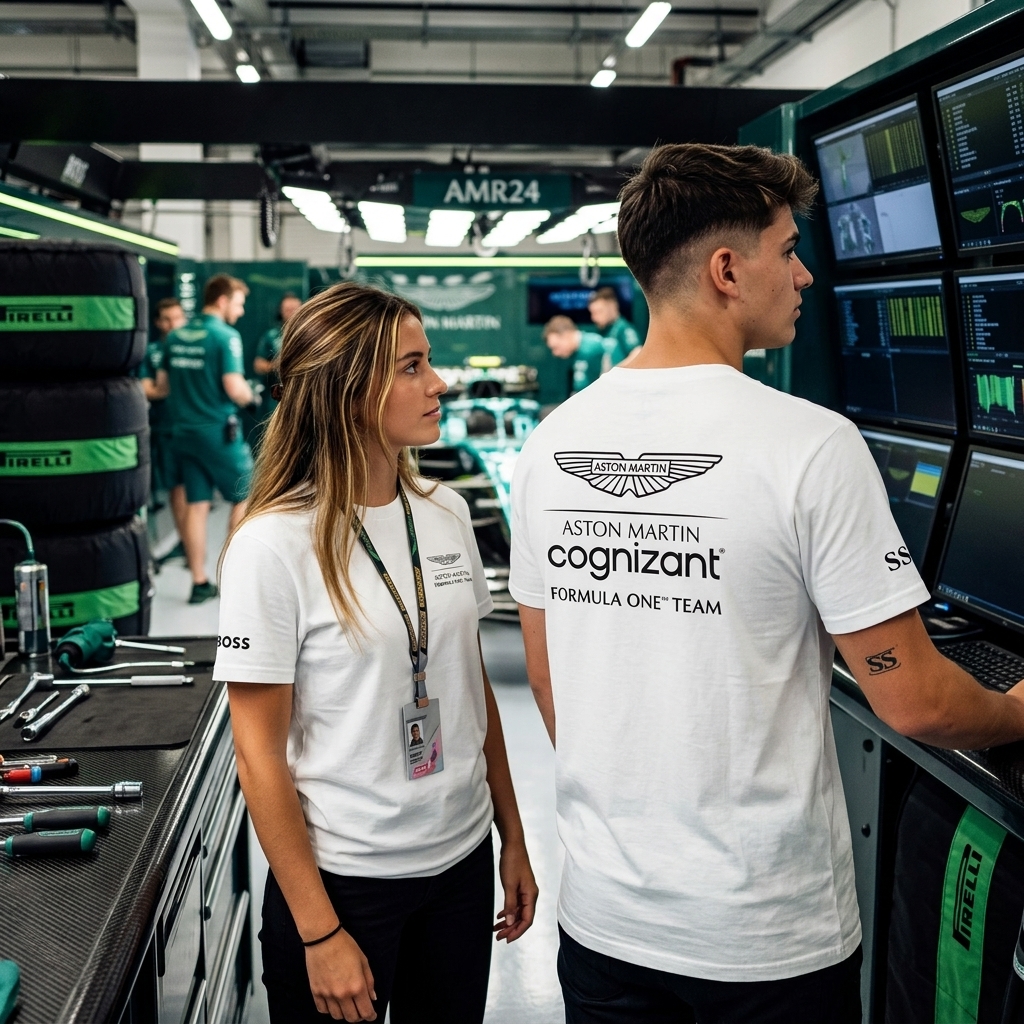 T-Shirt Unisex Aston Martin Racing Team F1 (Bright)