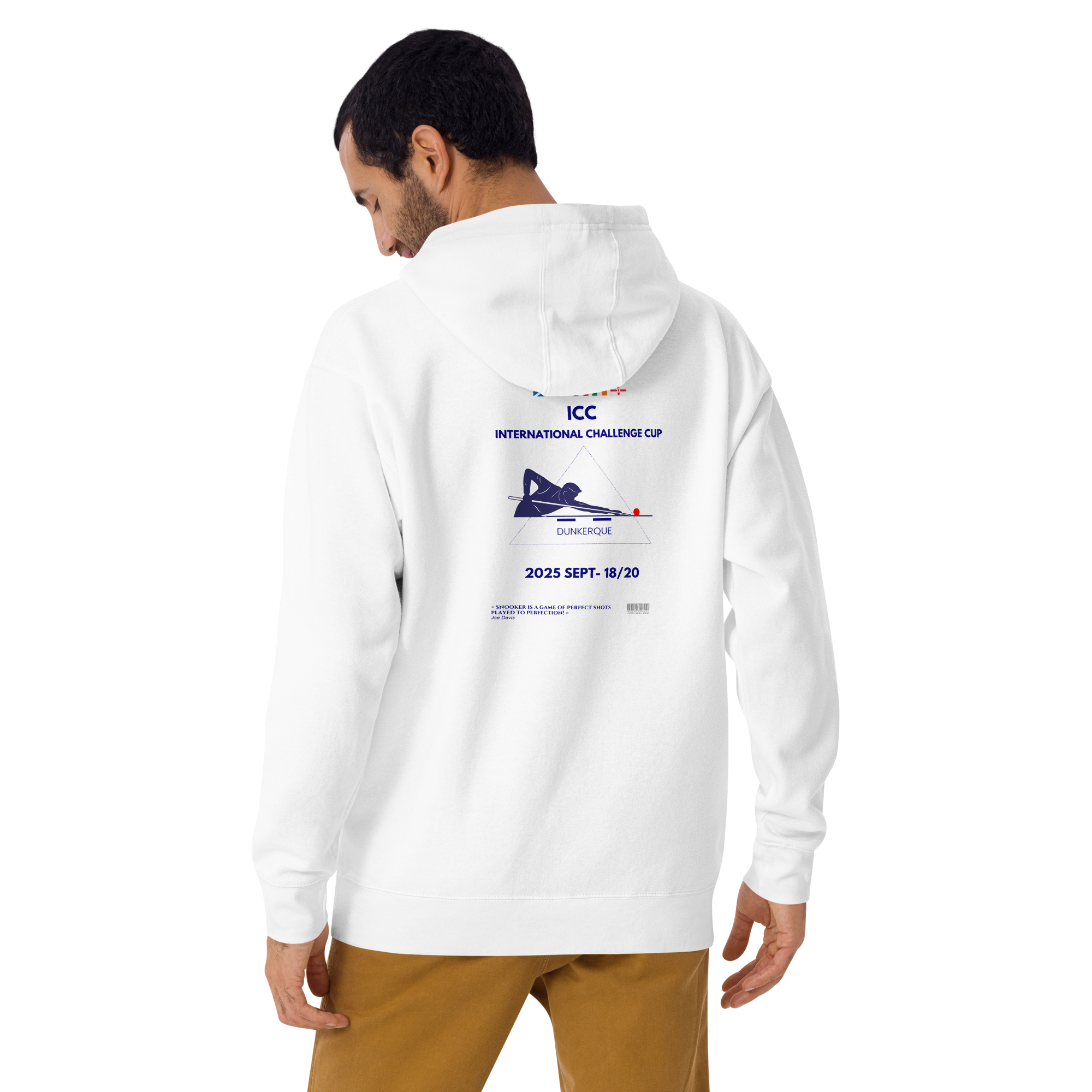 Sweat à capuche (Hoodie)  ICC France 2025 - impression avant + arrière (front + Back print)