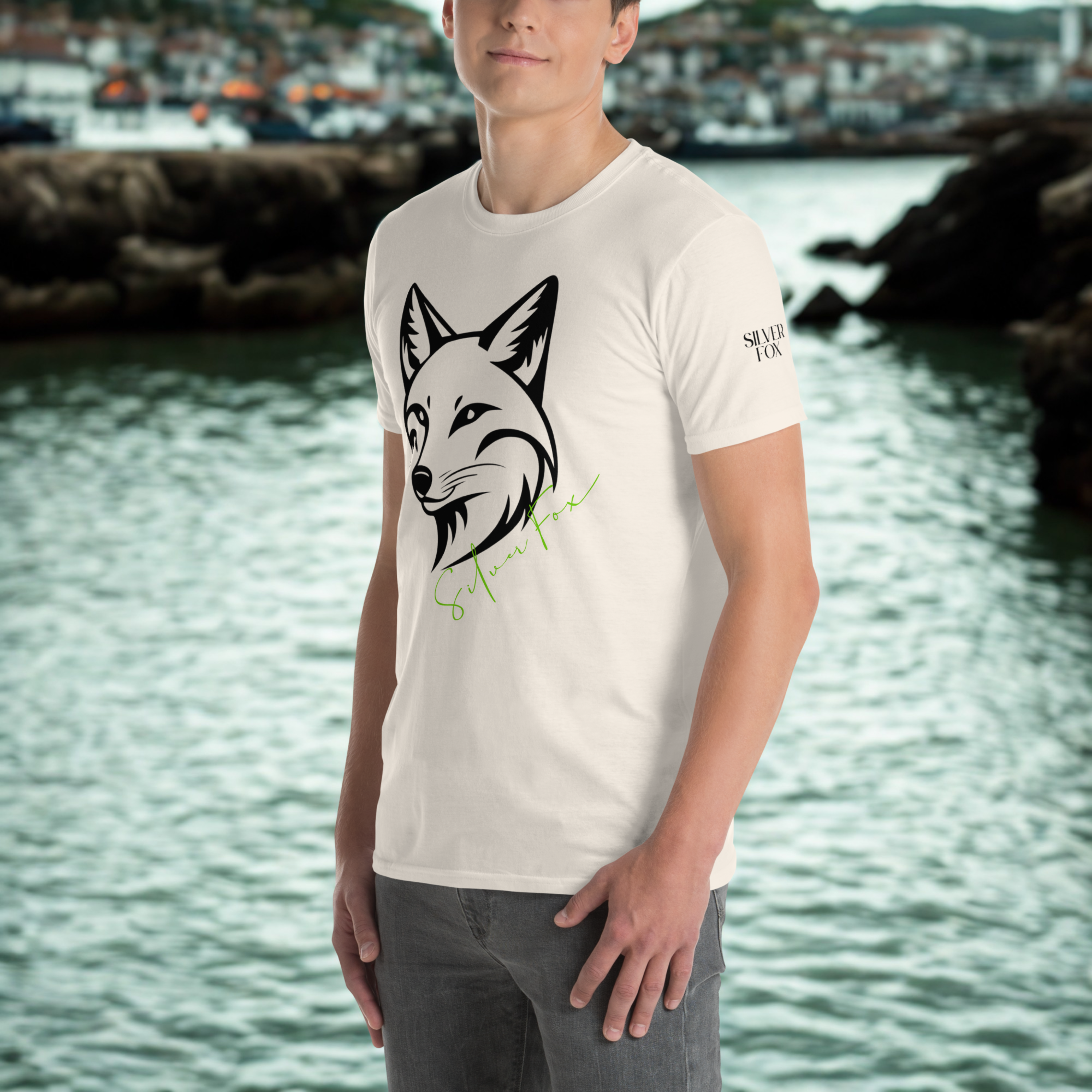 Silver Fox Branded T-Shirt - large silver Fox at the front and logo on the left sleeve