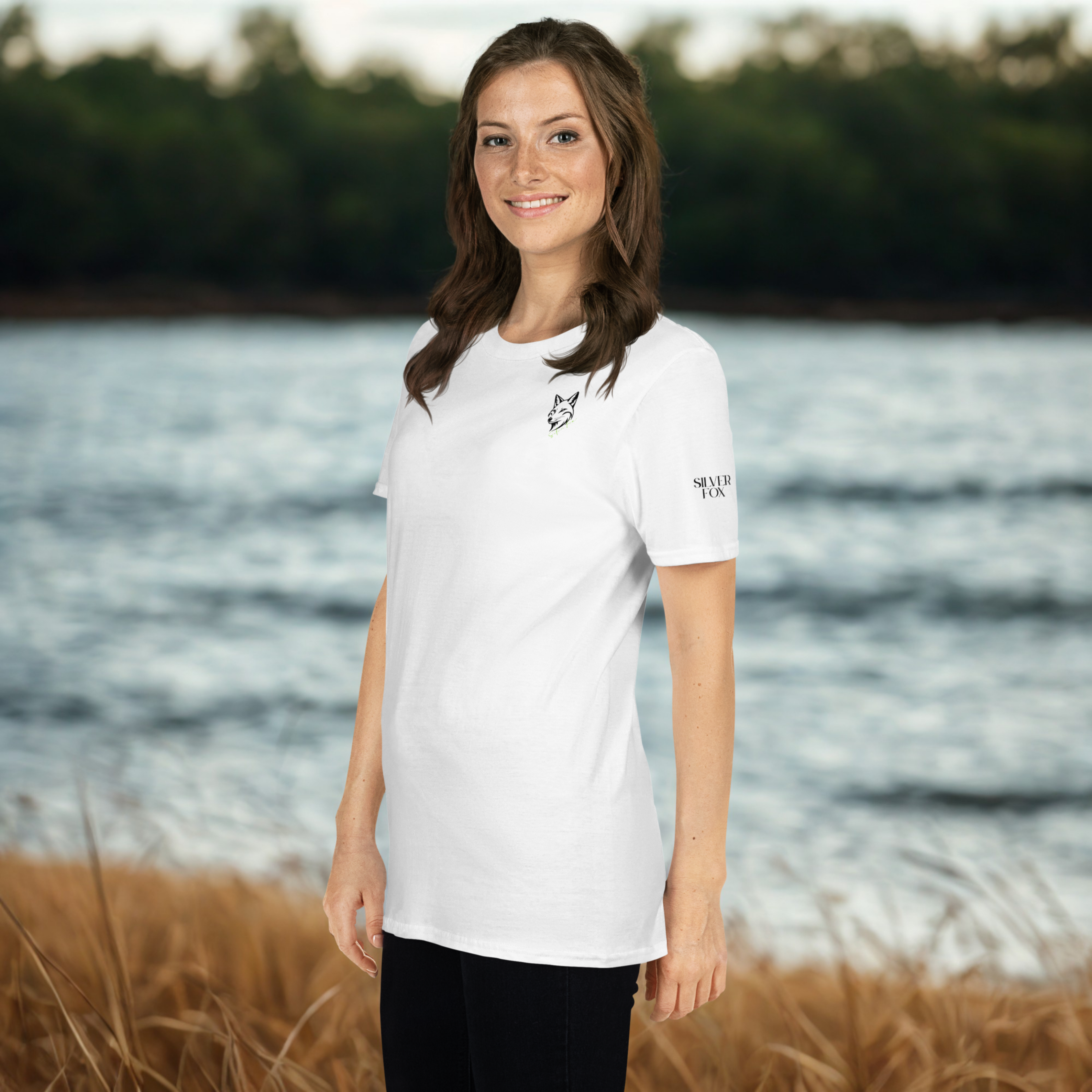 T-shirt Blanc (White) Silver Fox Brand