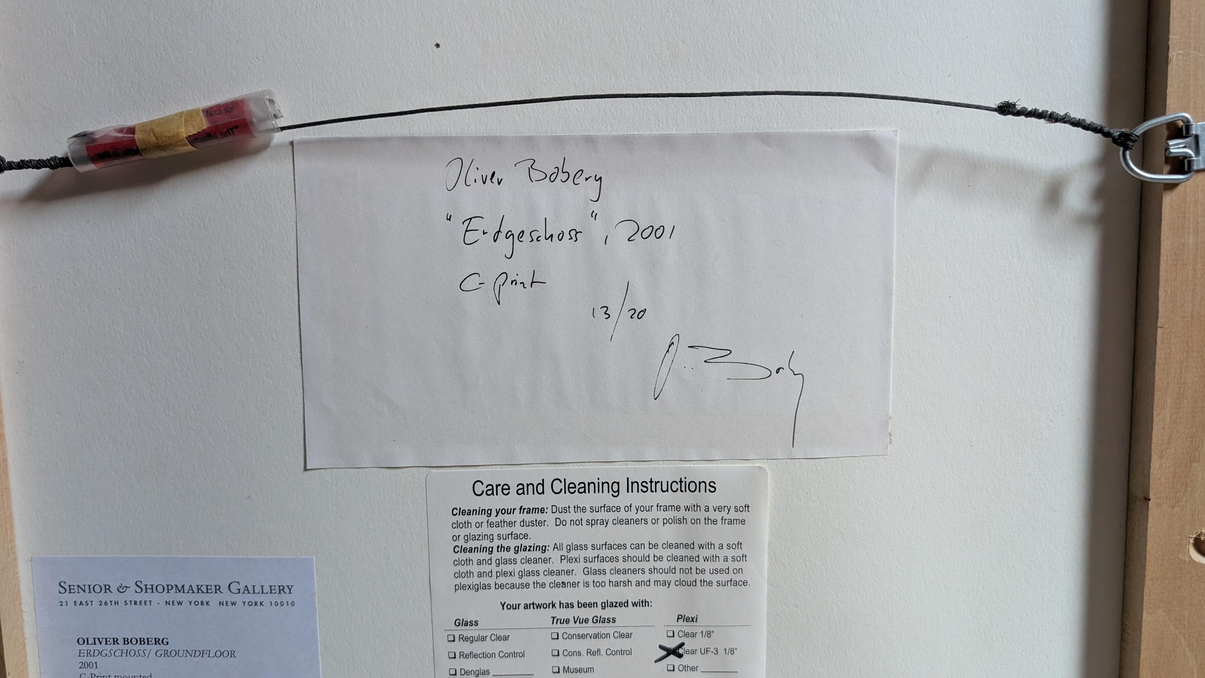 Oliver Boberg, Foto, Erdgeschoss, signed, 2001