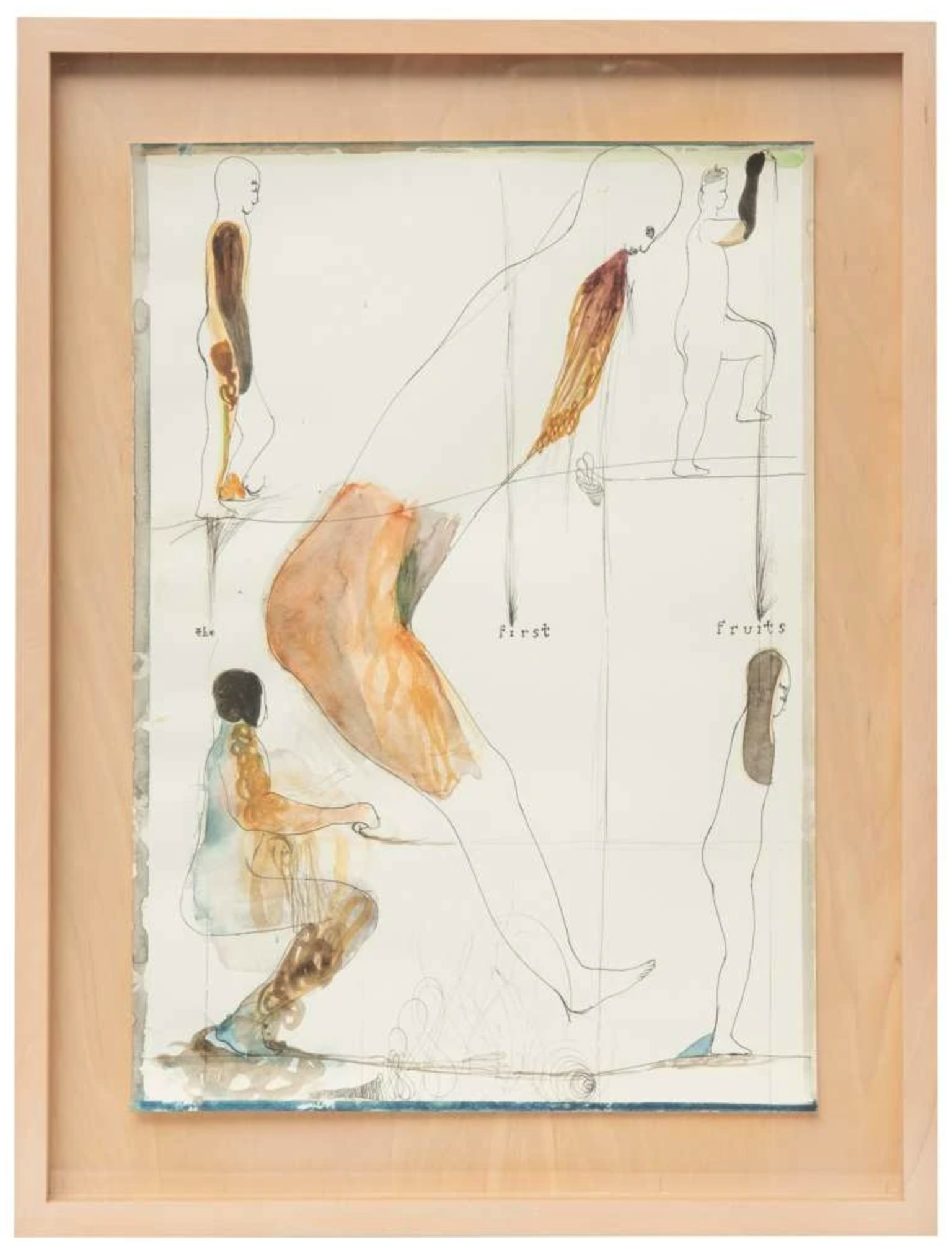 Kars Persoon " the first fruits", pen en aquarel op papier