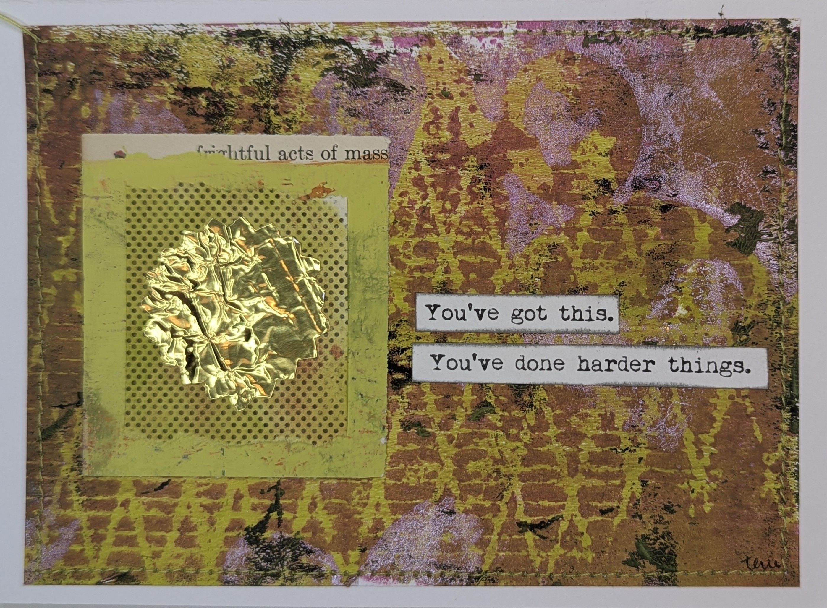 Inspirational Mixed Media Art Card