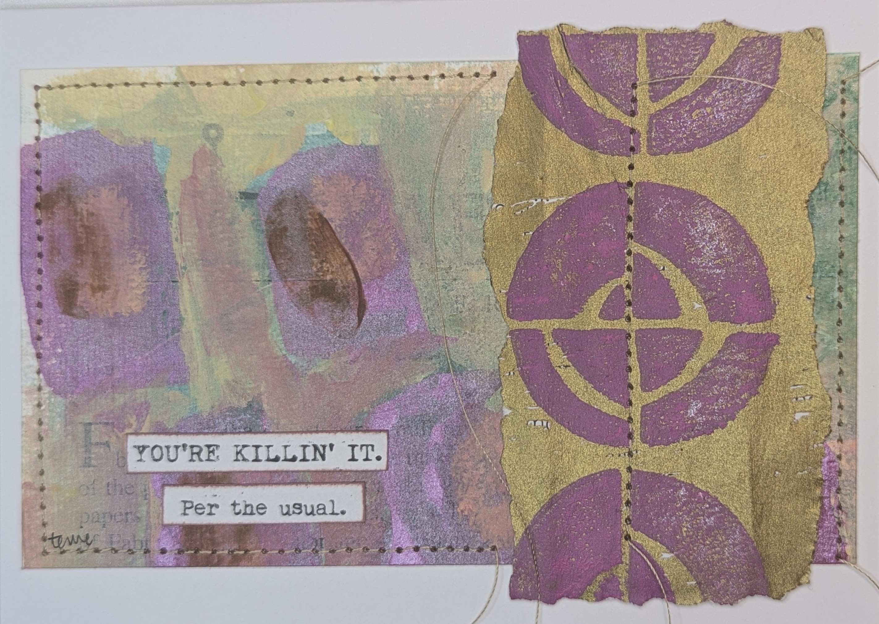 Inspirational Mixed Media Art Card