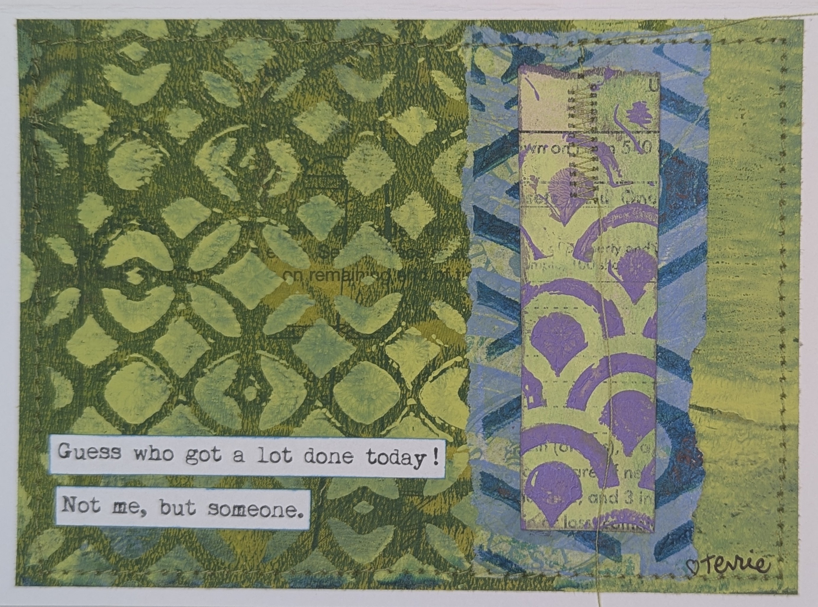 Motivational Mixed Media Art Card