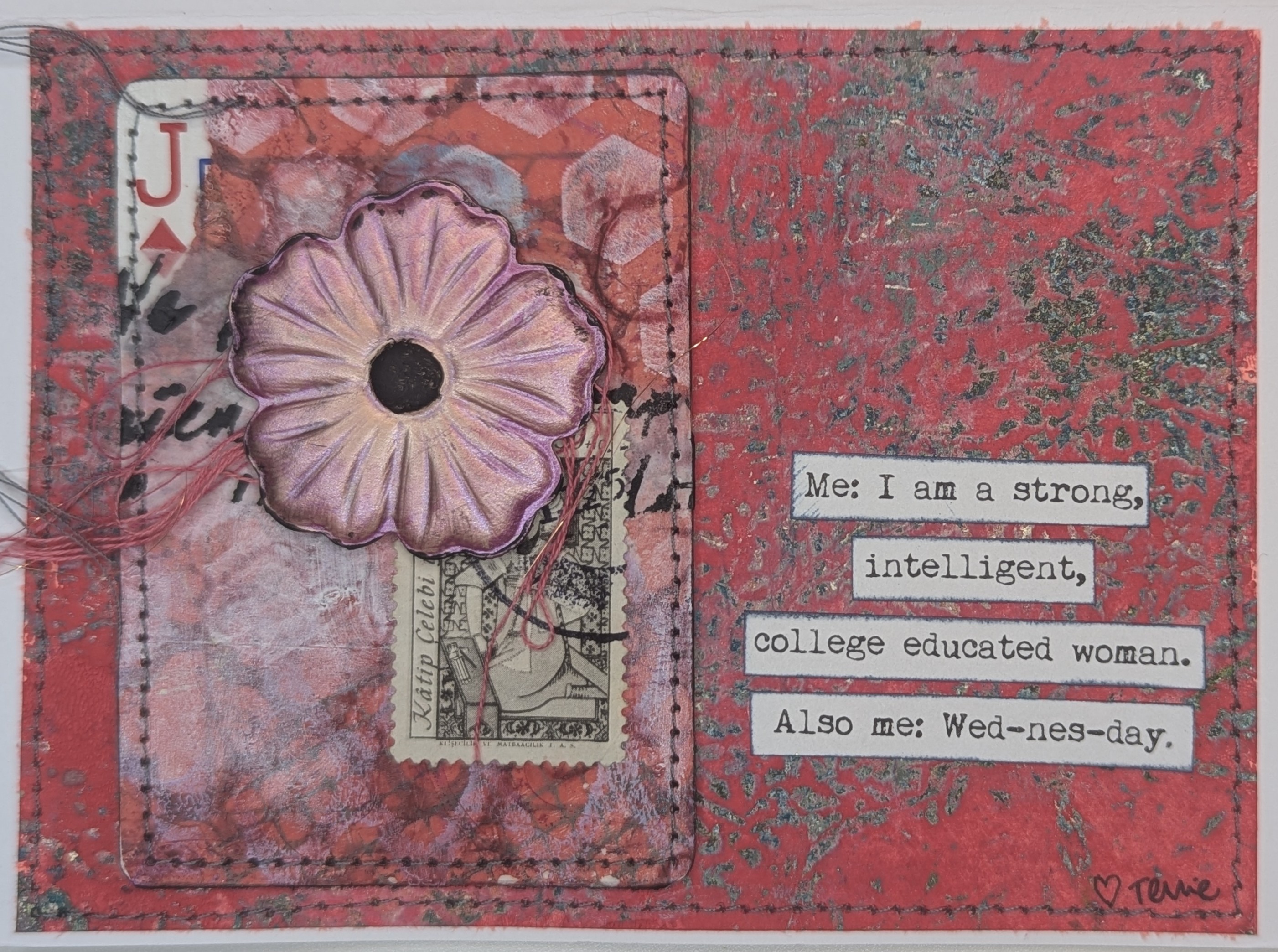 Inspirational Mixed Media Art Card
