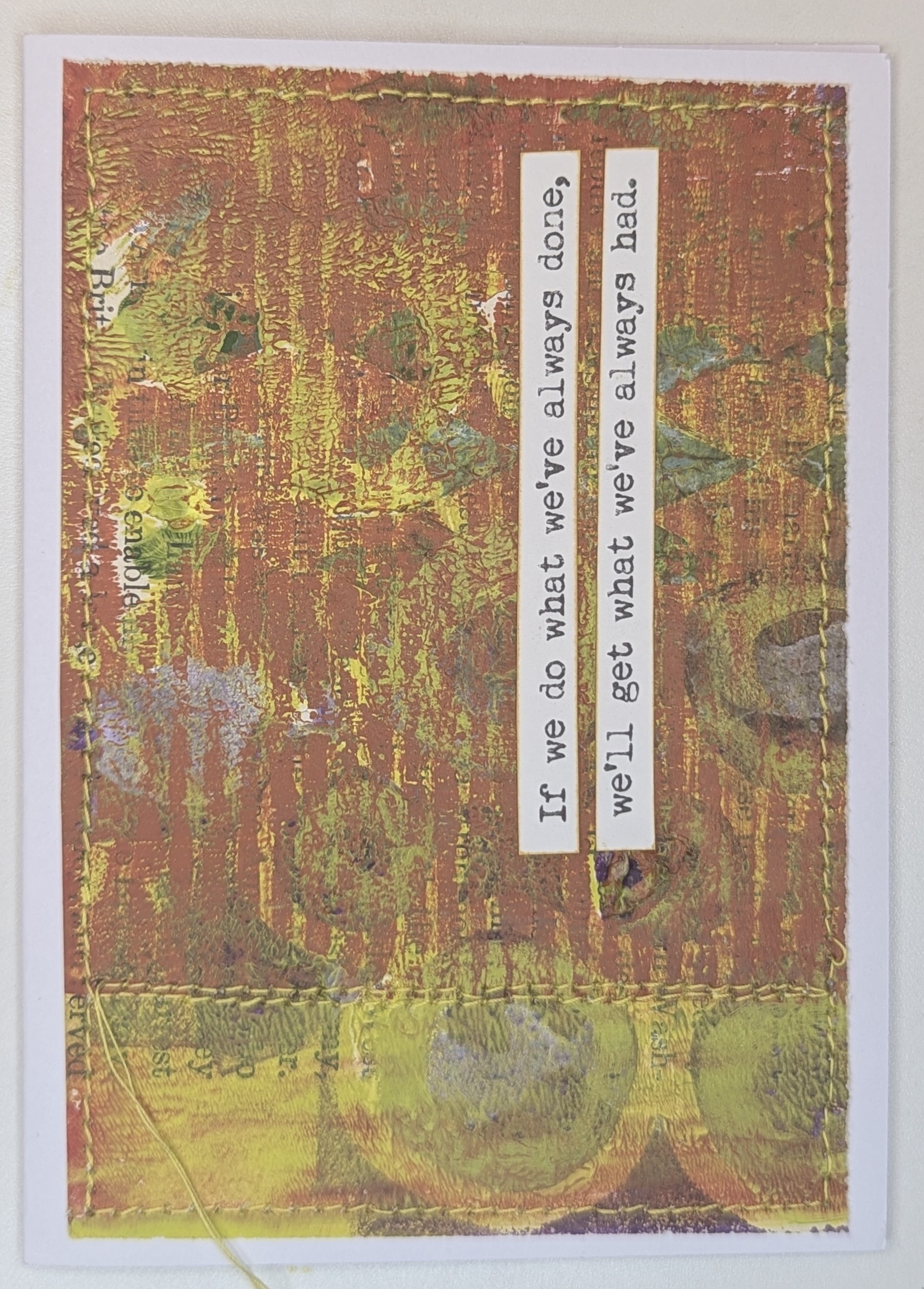 Inspirational Handmade Art Card