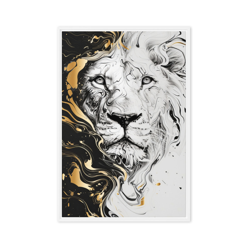 Liquid Roar Framed Canvas