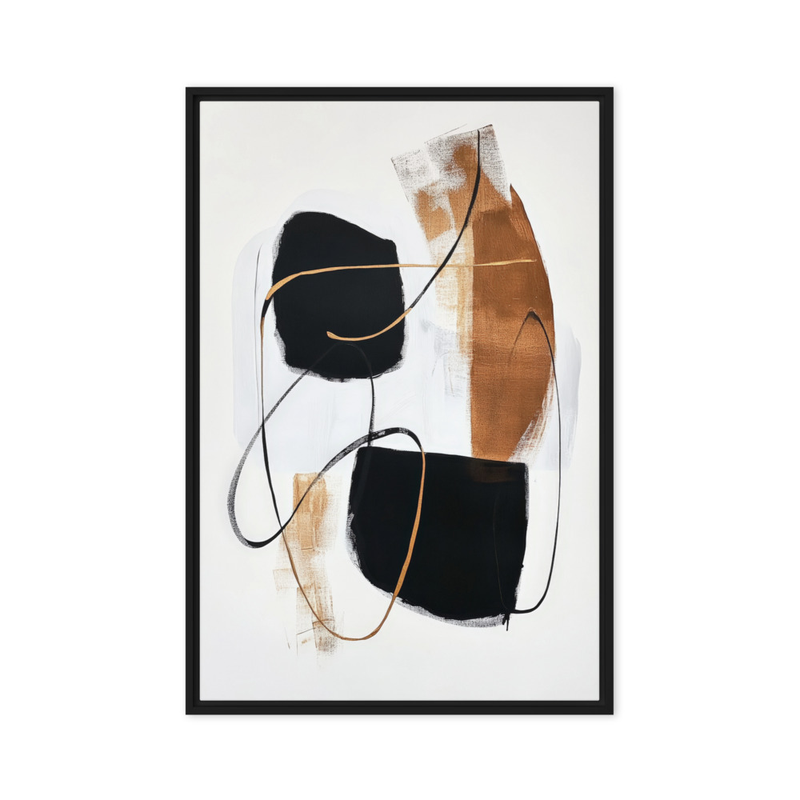 Stone & Silk Framed Canvas