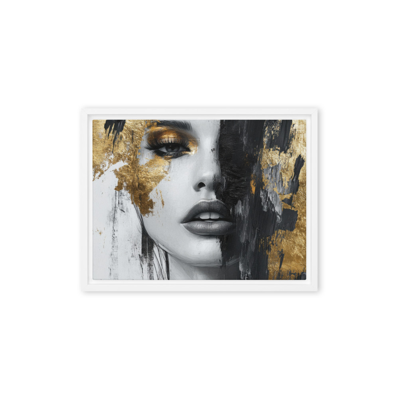 Golden Silence Framed Canvas