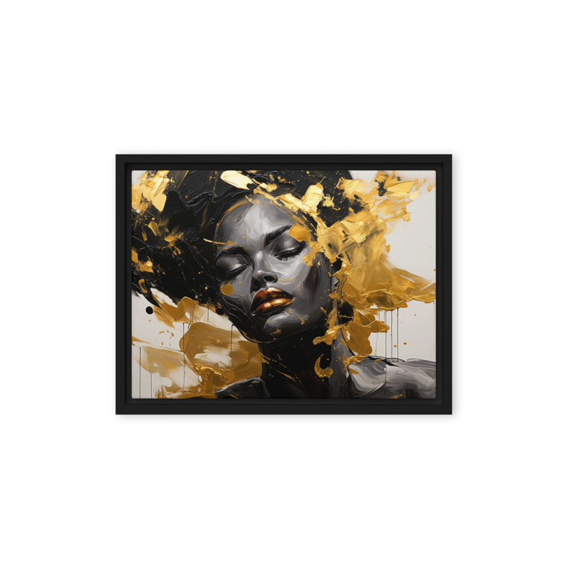 Onyx Radiance Framed Canvas