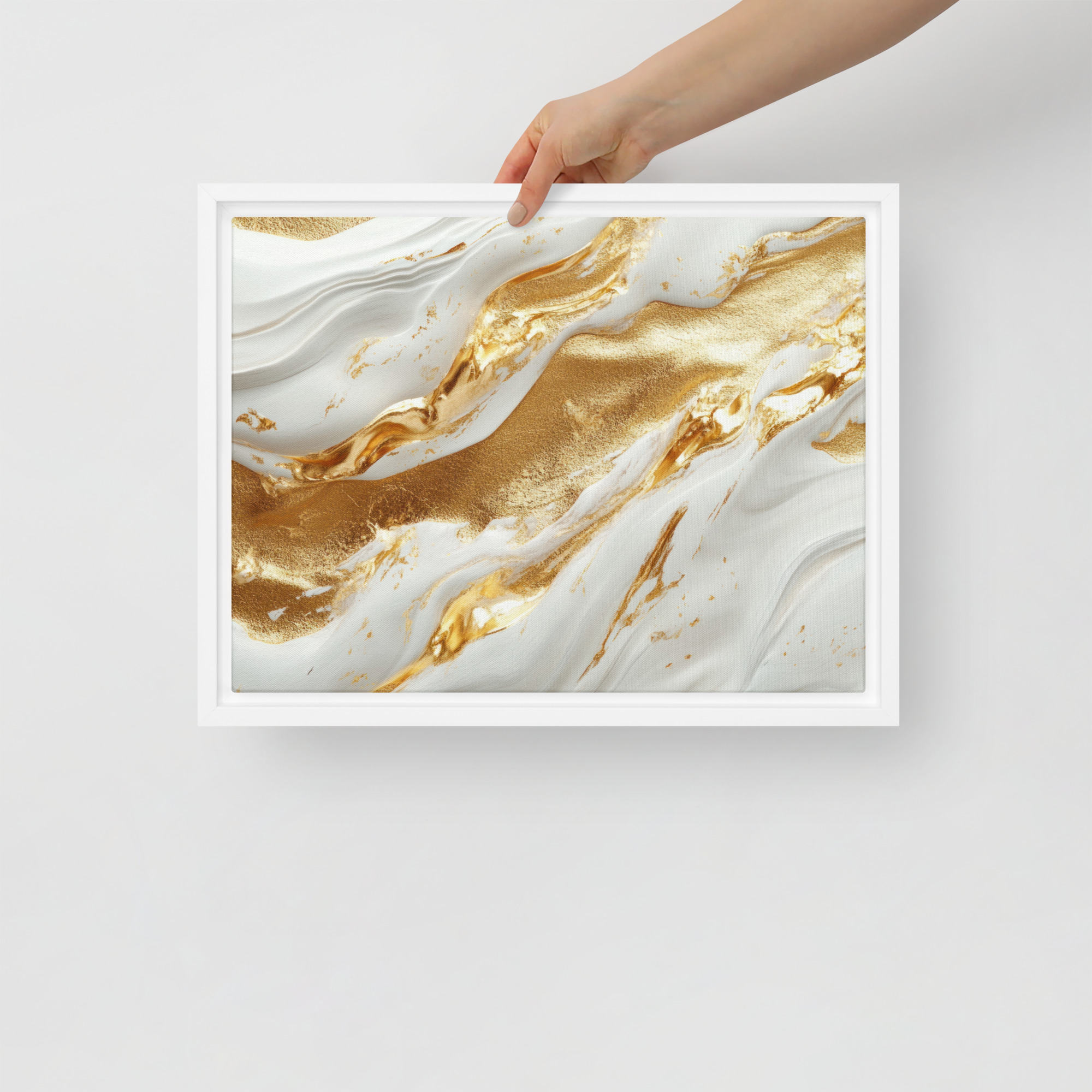 The Golden Way Framed Canvas