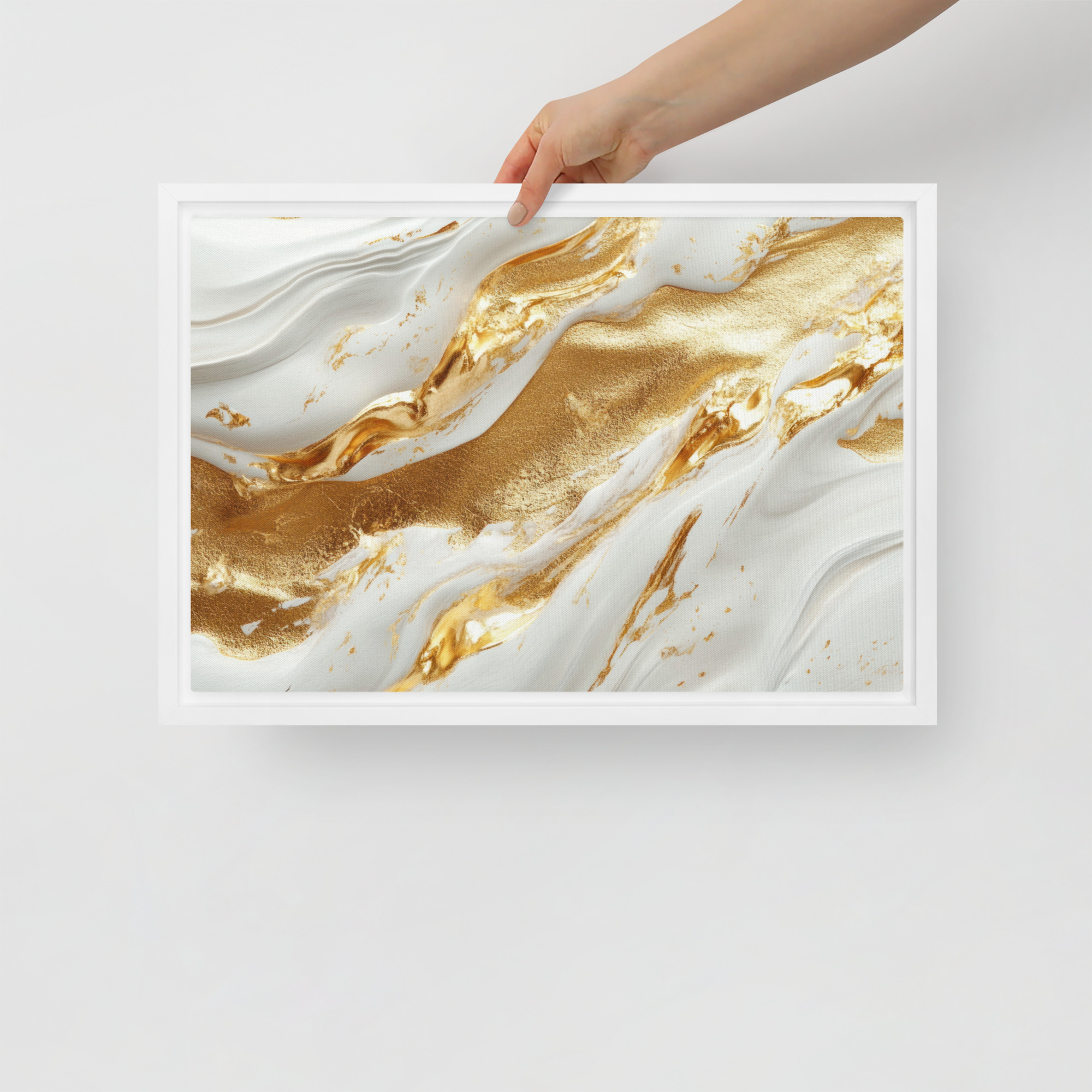 The Golden Way Framed Canvas