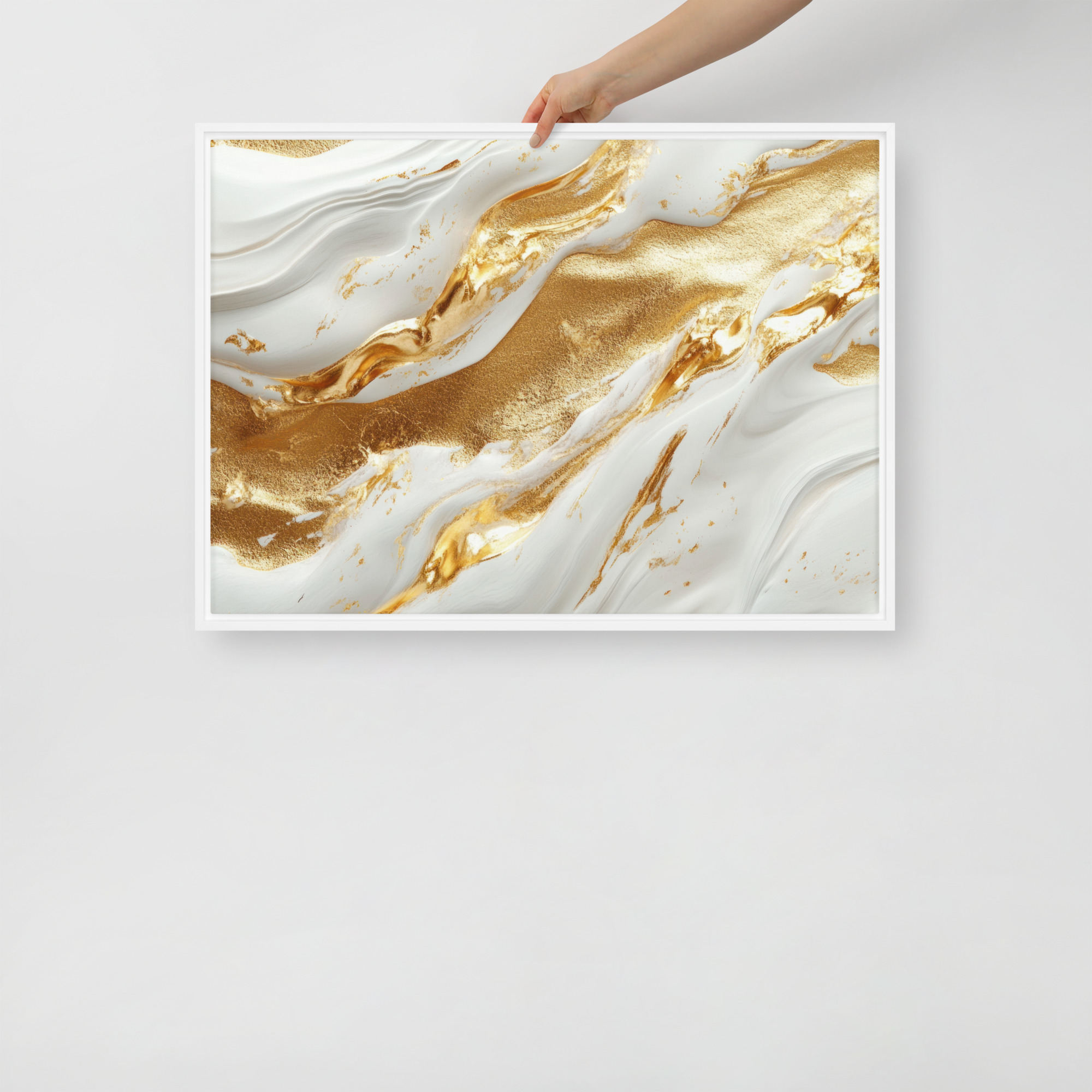 The Golden Way Framed Canvas