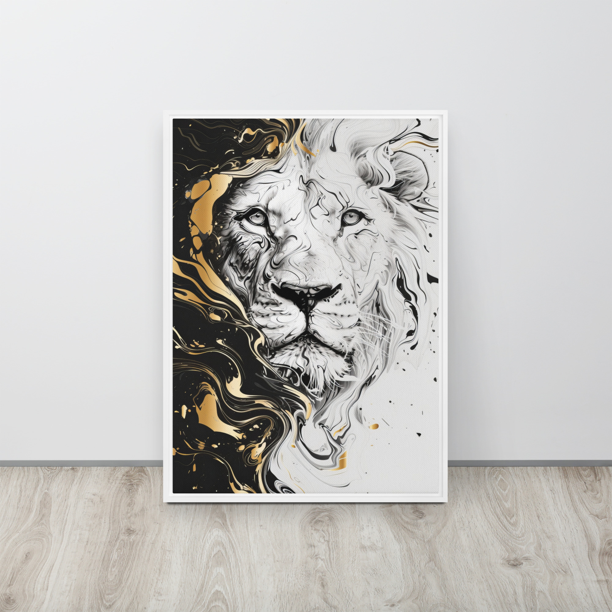 Liquid Roar Framed Canvas