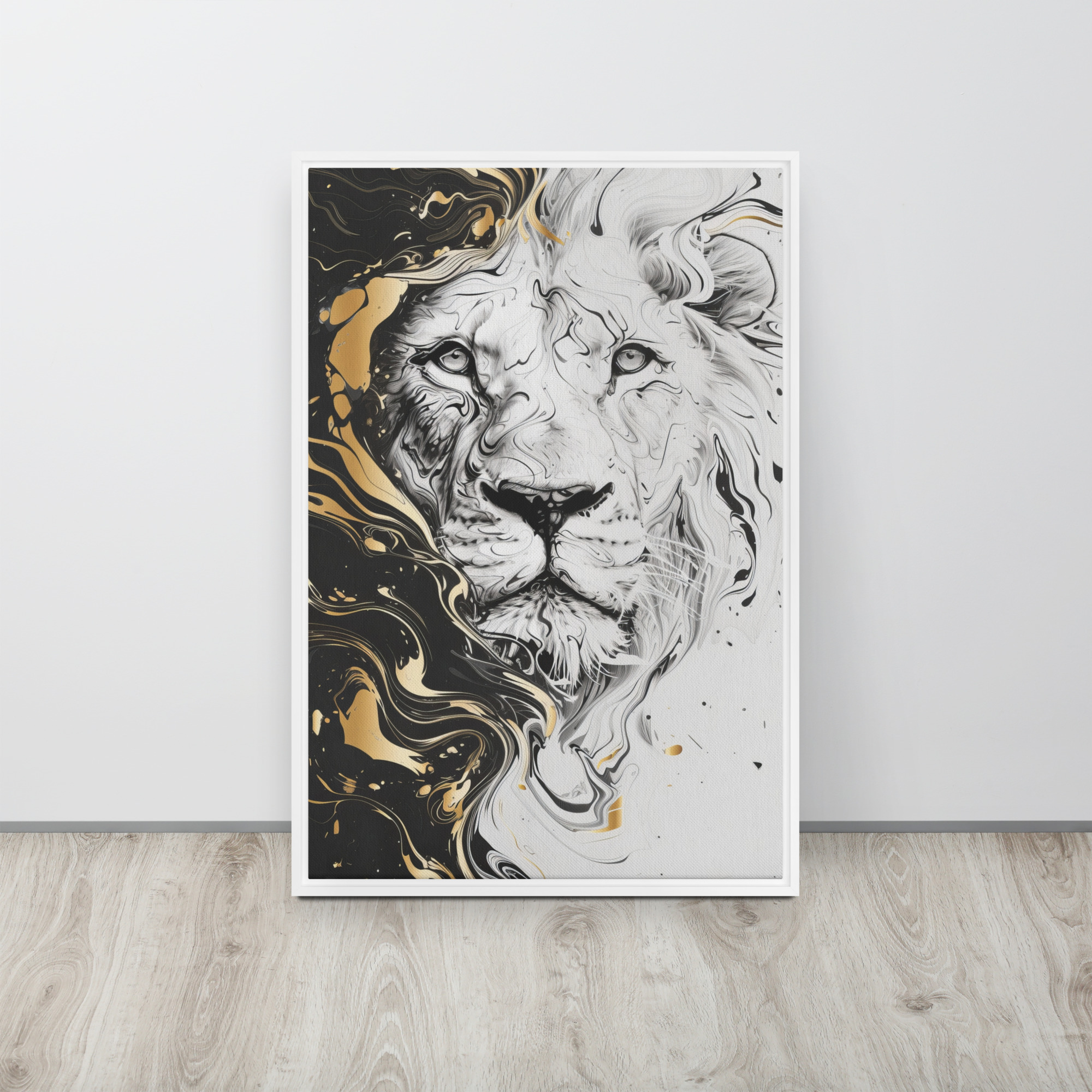Liquid Roar Framed Canvas