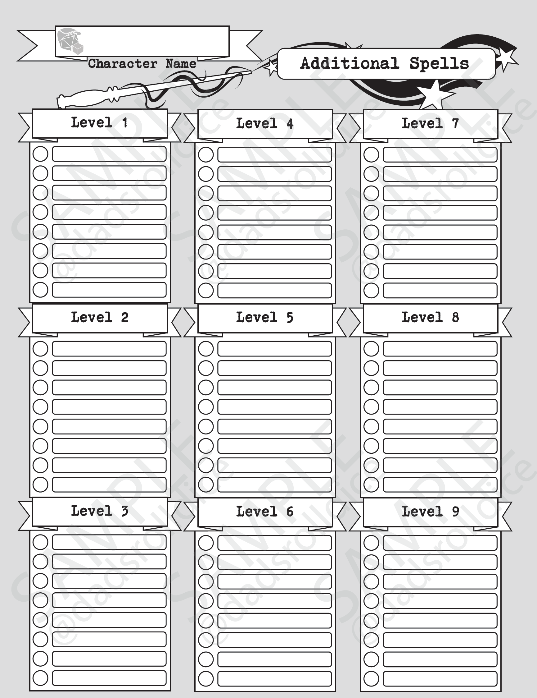 5e New Player Friendly Character Sheet