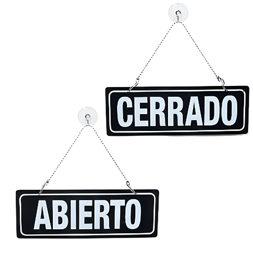 Letrero de 'Abierto y Cerrado'