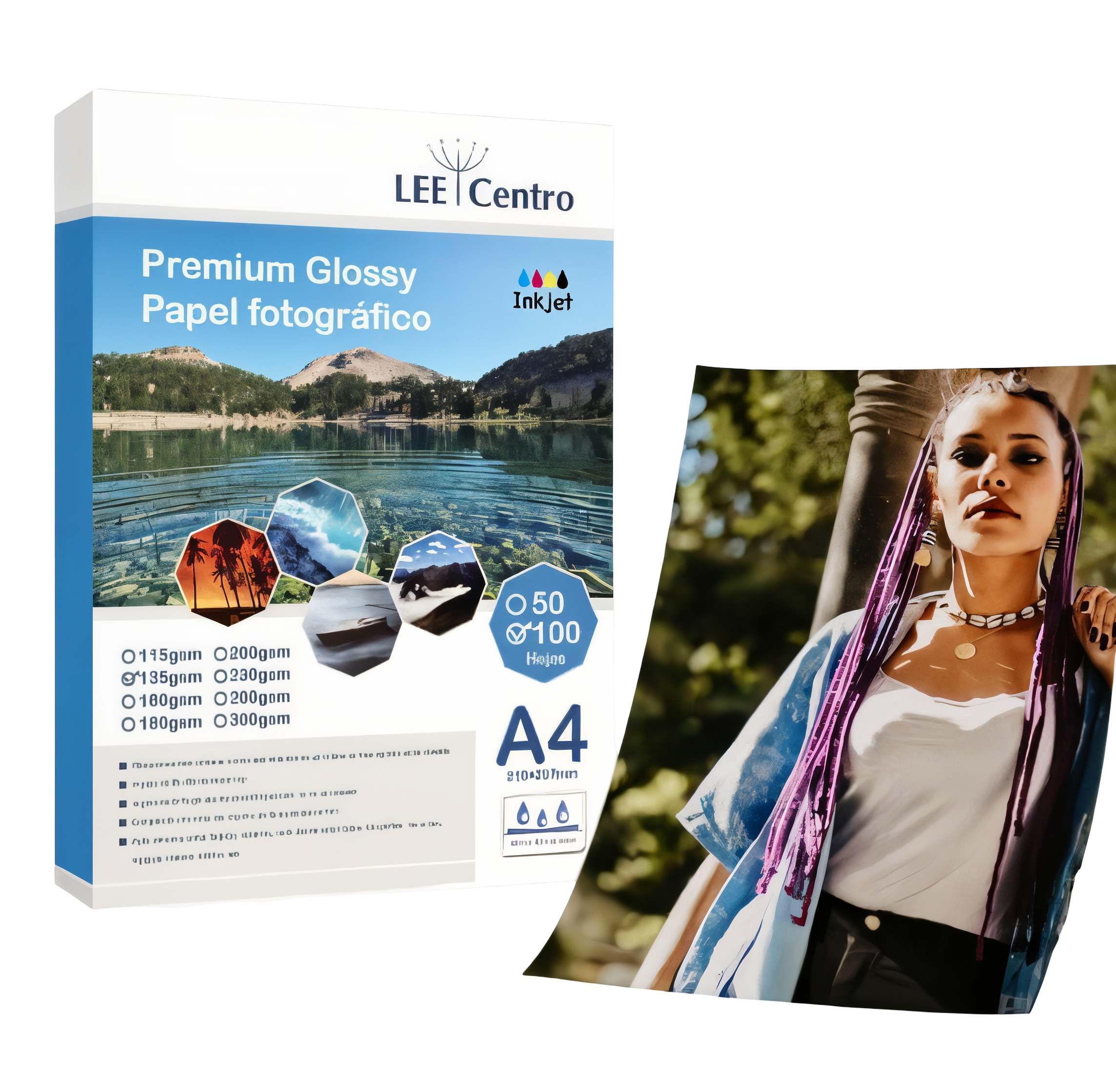 PAPEL FOTOGRAFICO BRILLANTE A4 135 Gramos