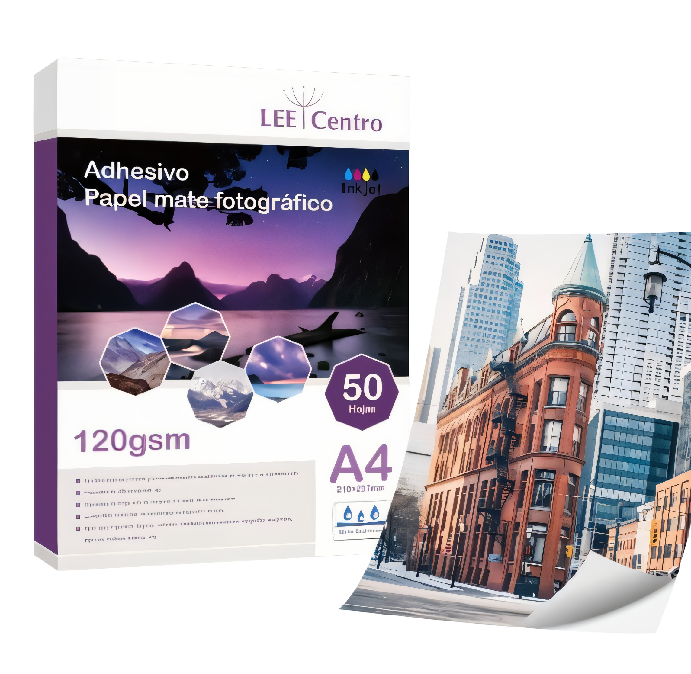 PAPEL ADHESIVO MATTE A4 120 Gramos