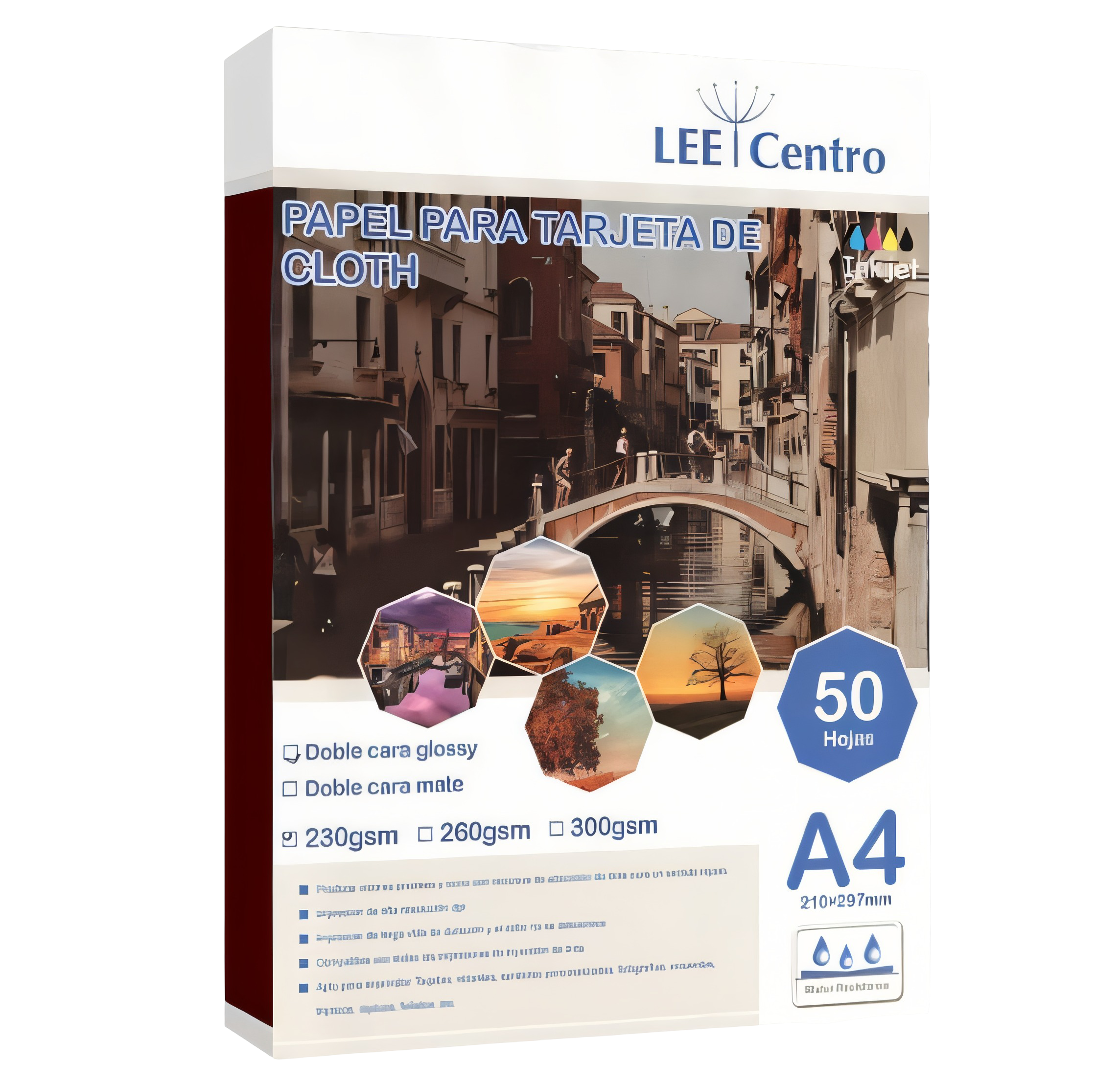 PAPEL PARA TARJETAS DOBLE CARA BRILLANTE A4 230 Gramos