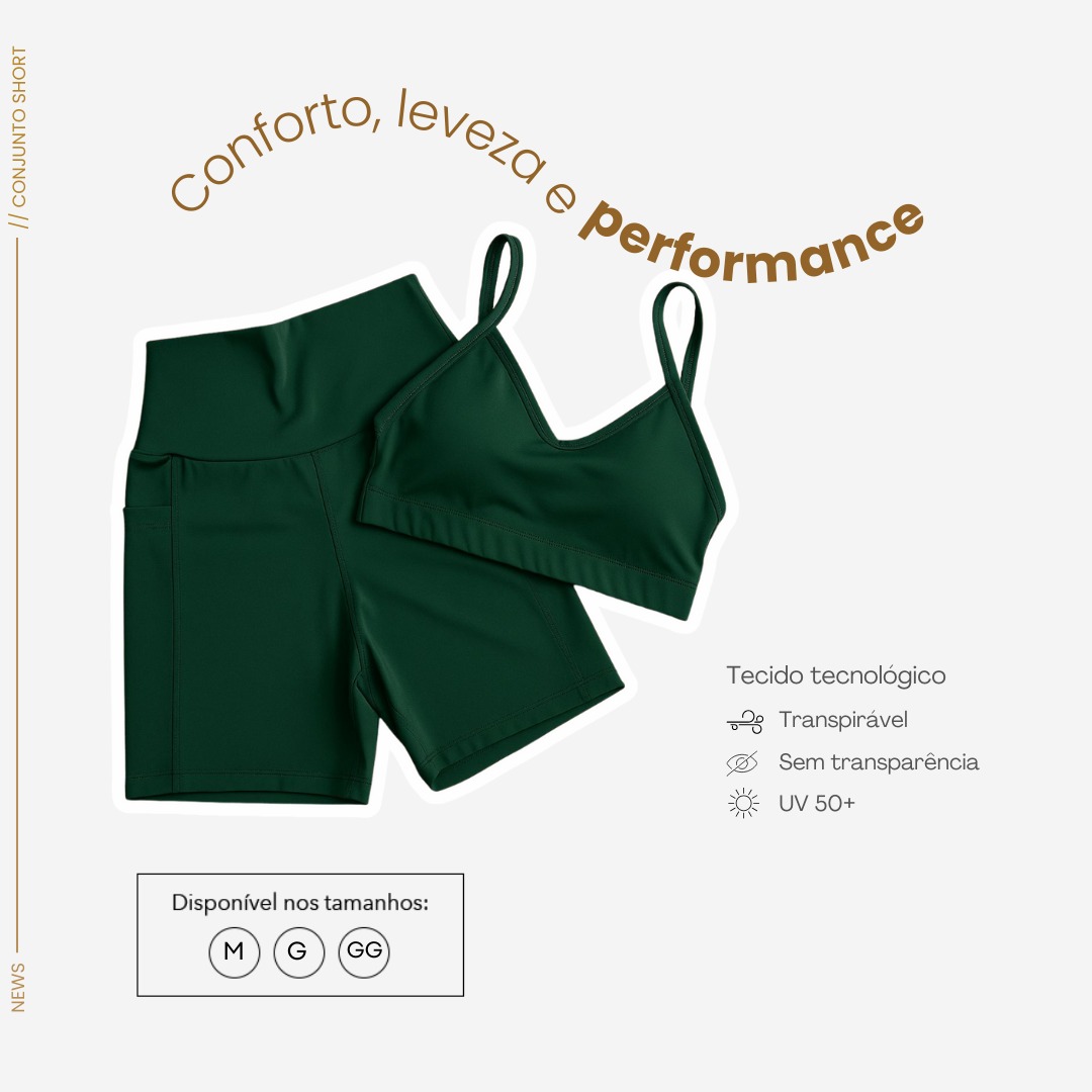 Conjunto Top e Short Fitness