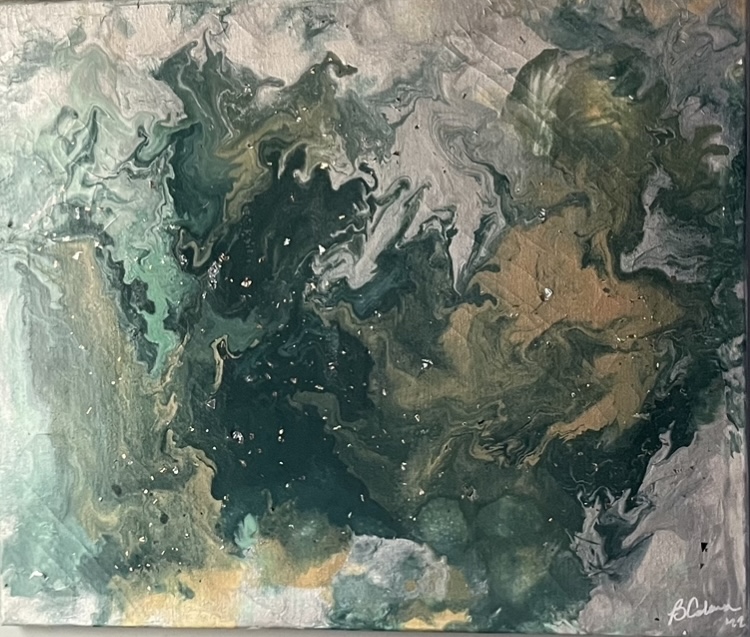 Abstract Acrylic Pour Painting