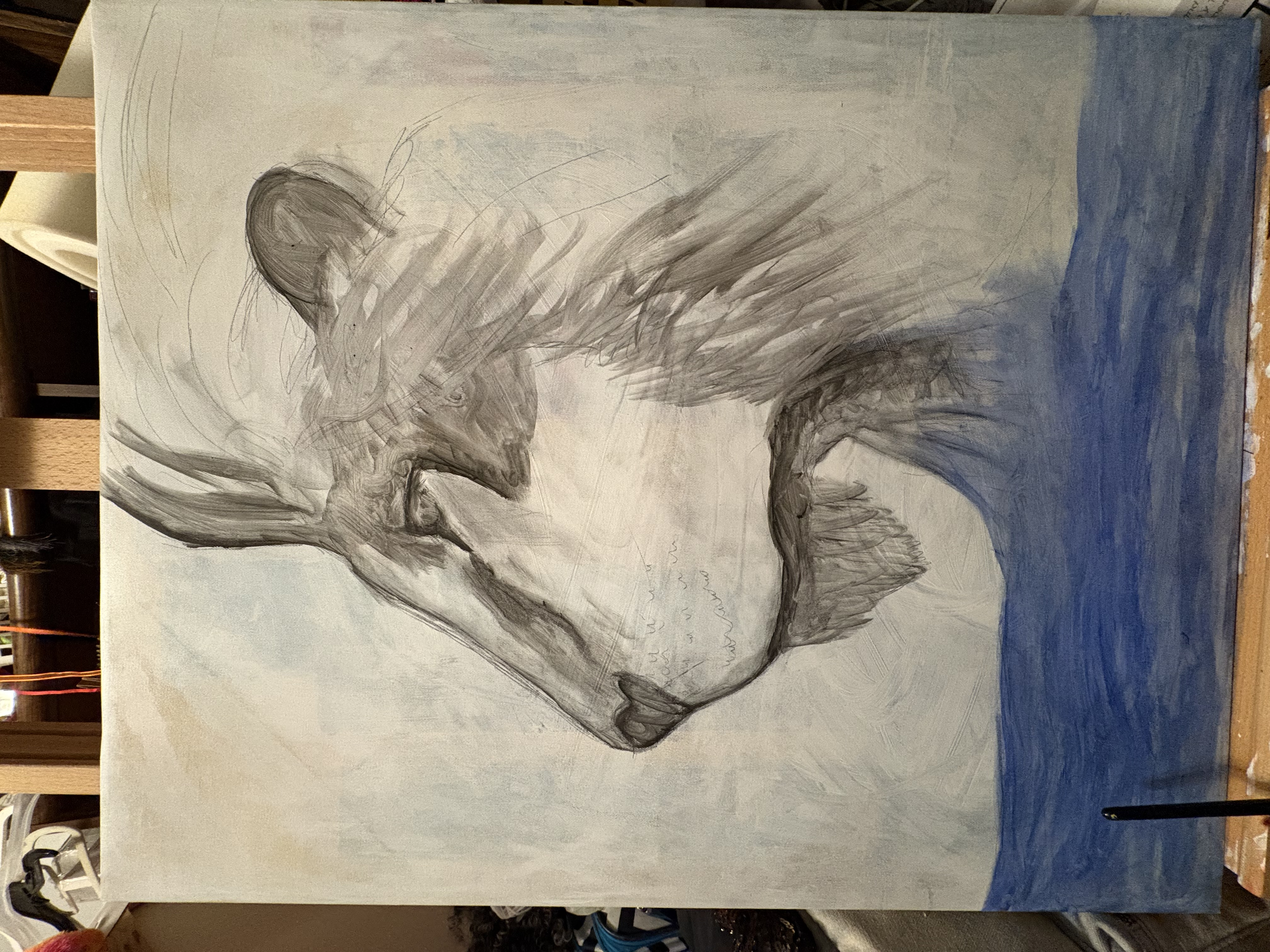 Abstract Wolf Painting