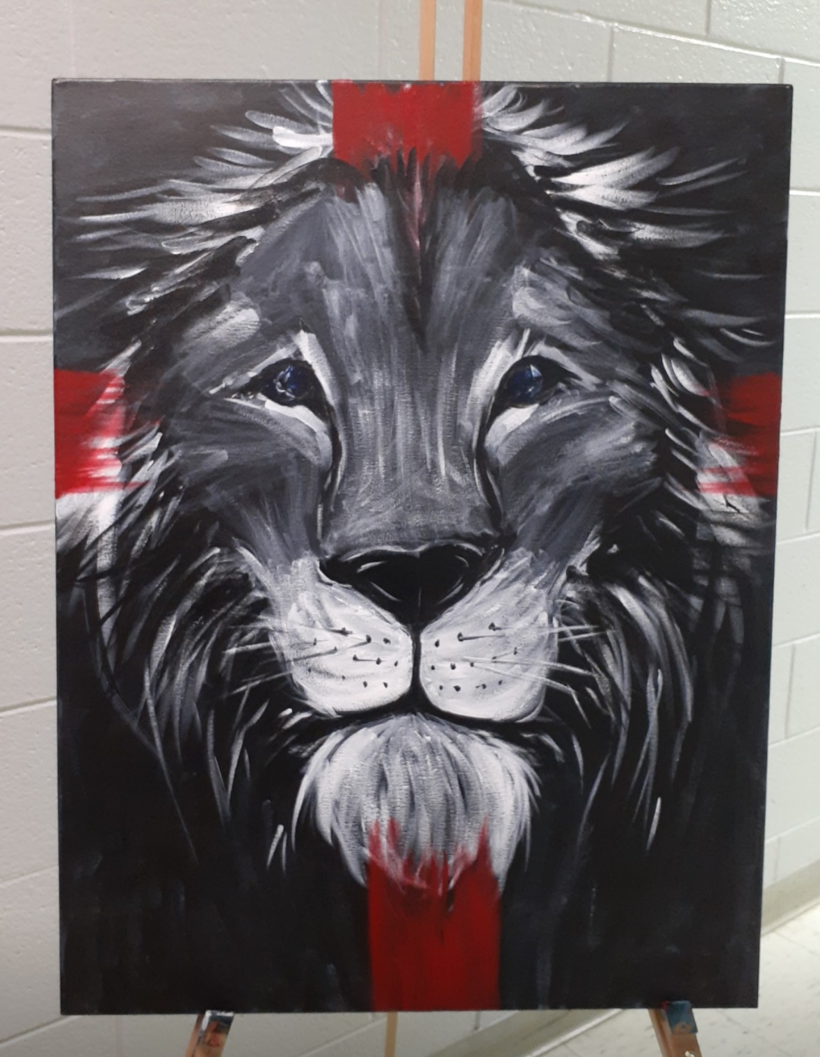Majestic Lion Portrait Painting