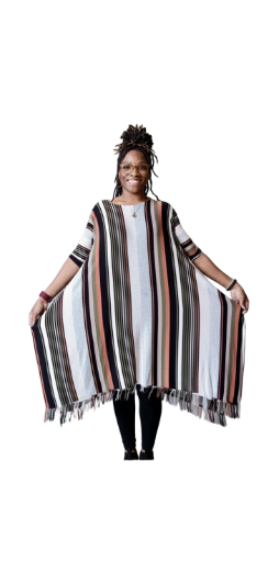 Striped Oversized Boho Top/Tunic Dress