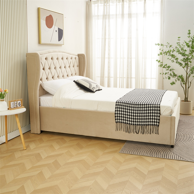 Luxury Velvet Storage Bed 