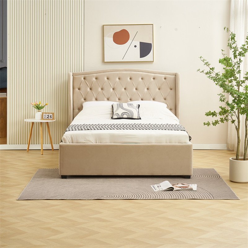 Luxury Velvet Storage Bed 