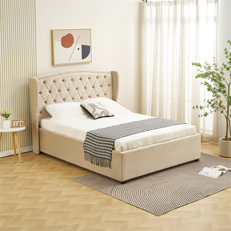 Luxury Velvet Storage Bed 