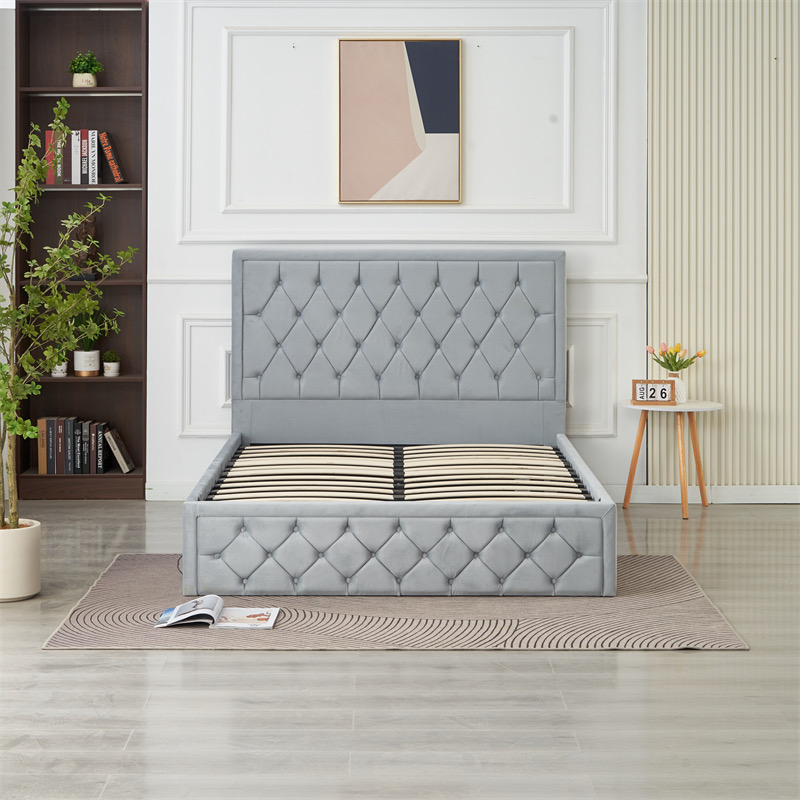 🛏️ Luxury Bed with Built-in Storage