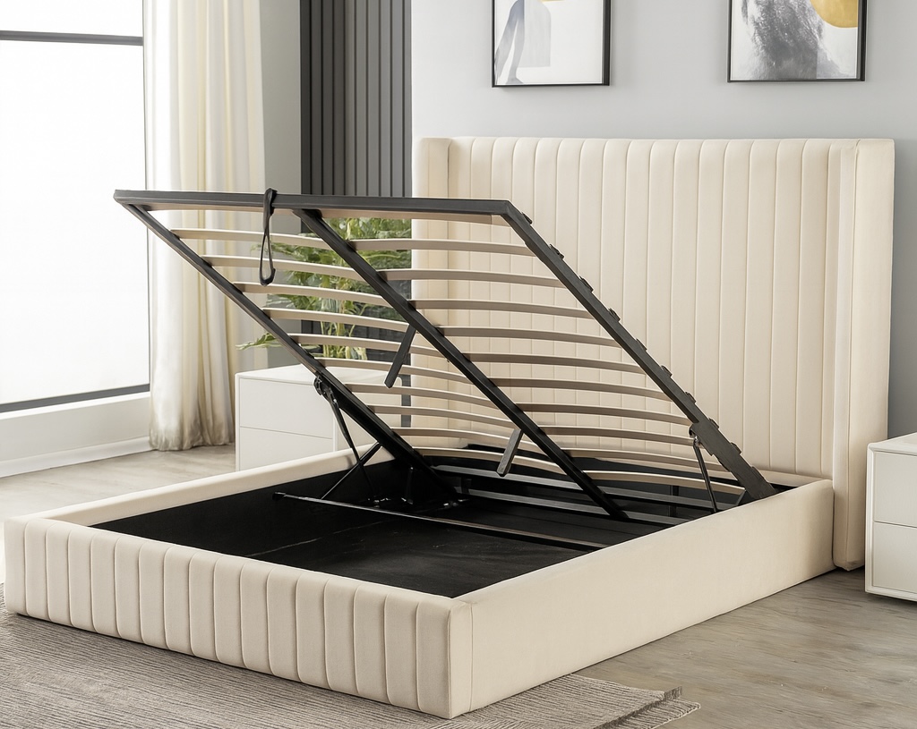 Luxury Bed with Built-in Storage – Modern and Practical Design